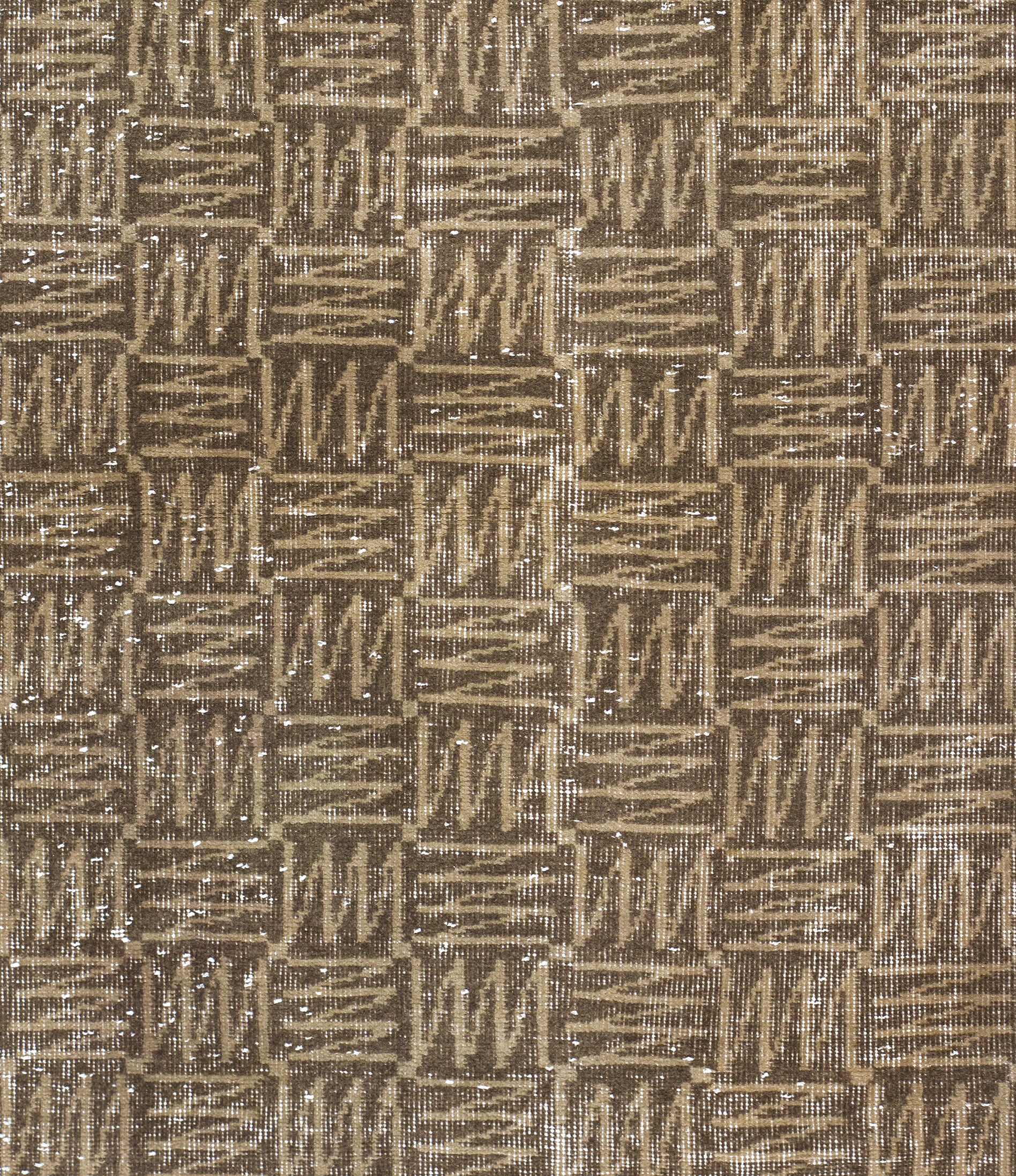 Vintage Geometric Art Deco Flatweave Rug