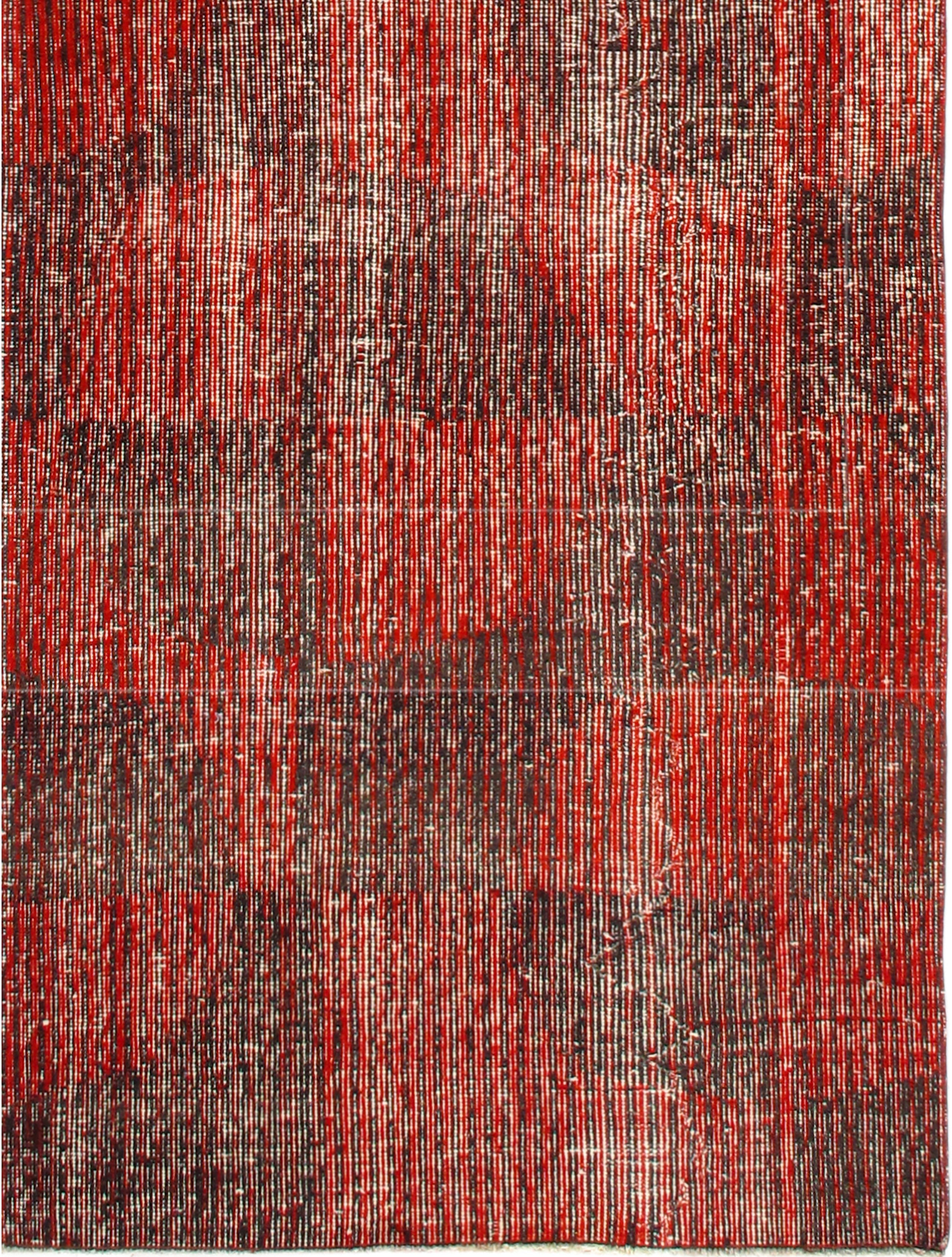 Vintage Red and Charcoal Abstract Flatweave Rug