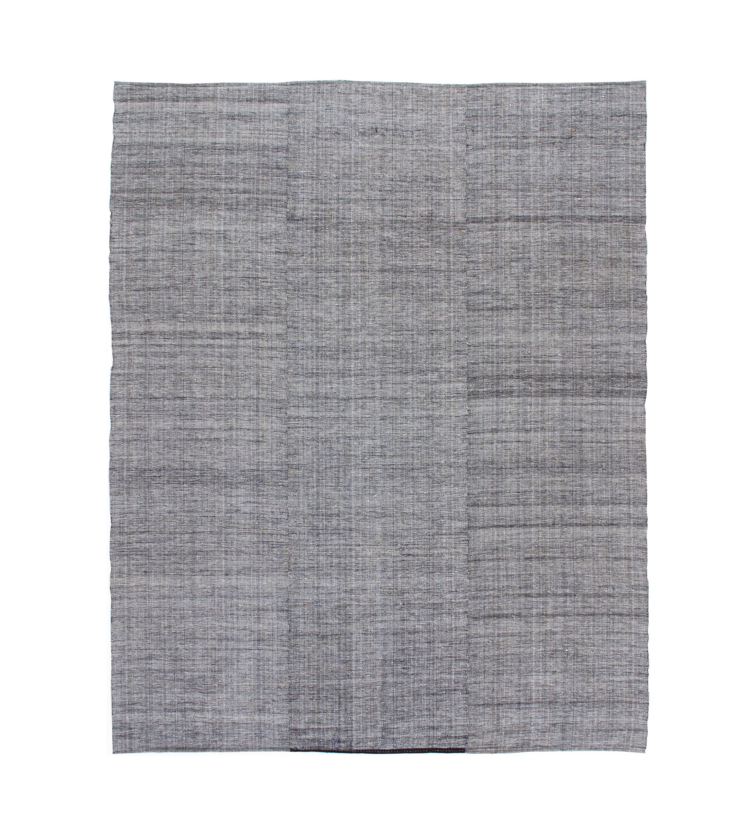 Modern Charcoal Flatweave Rug with Tonal Texture