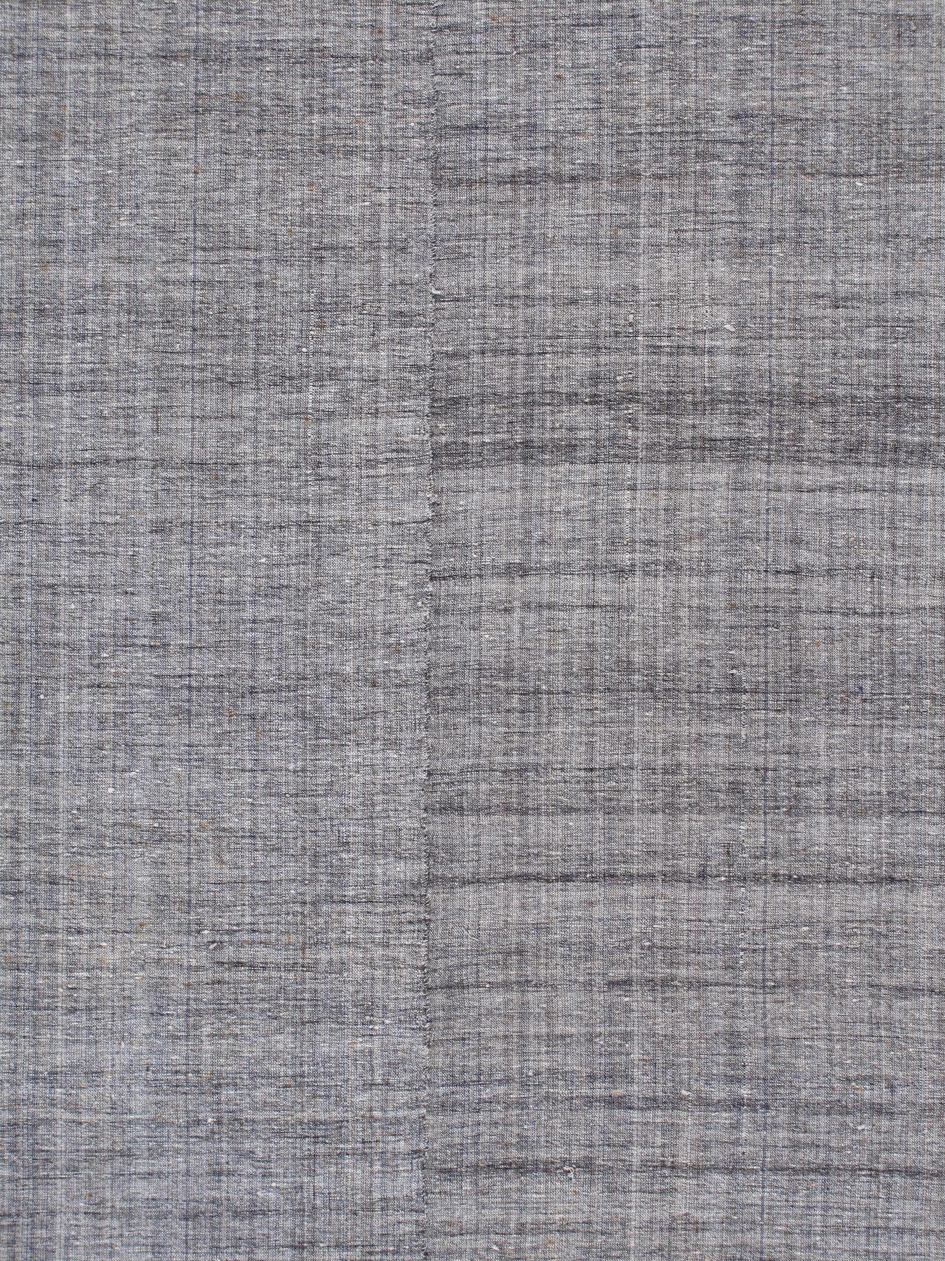 Modern Charcoal Flatweave Rug with Tonal Texture