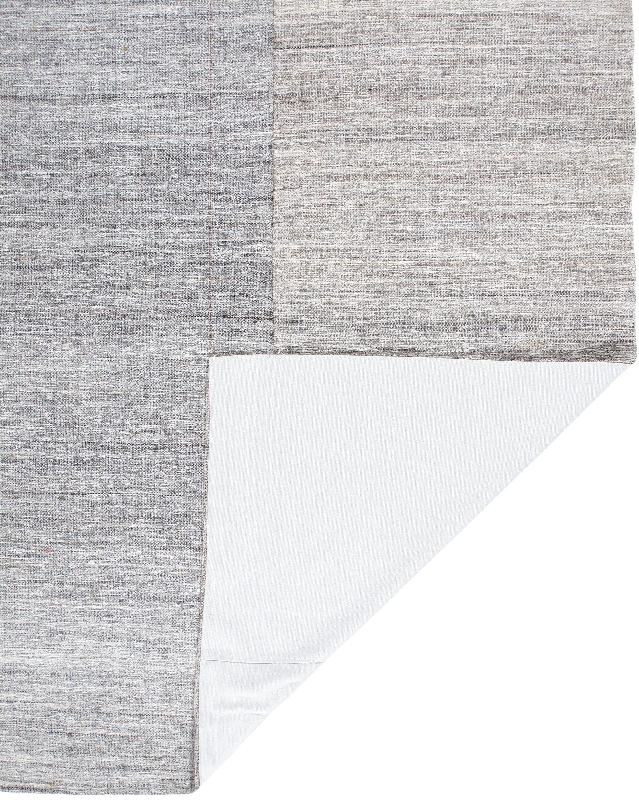 Modern Neutral Flatweave Rug with Tonal Block Pattern