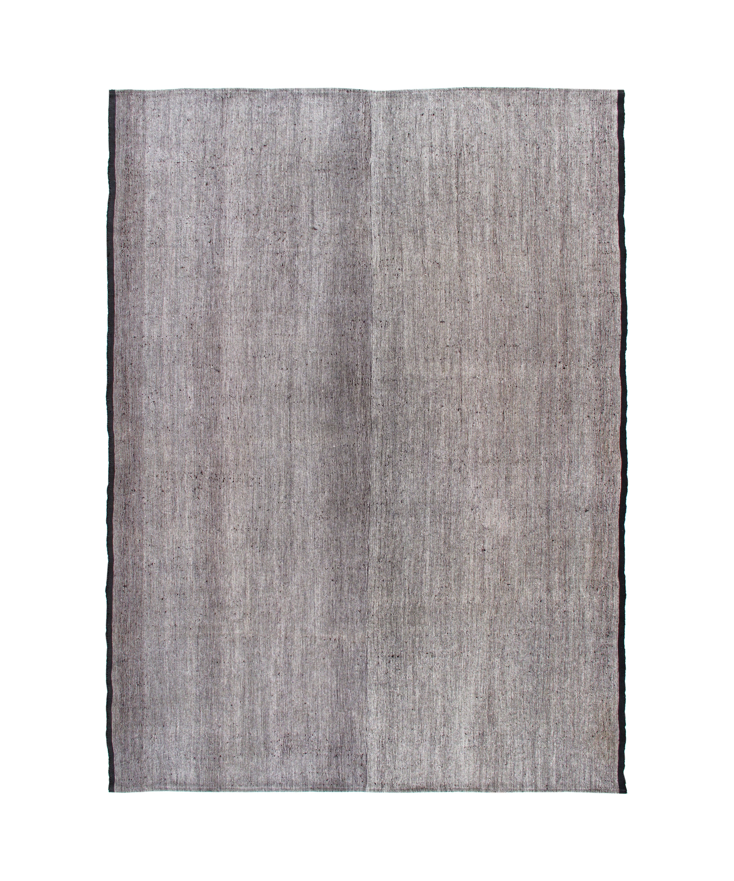 Charcoal & Silver Ripple Flatweave Rug