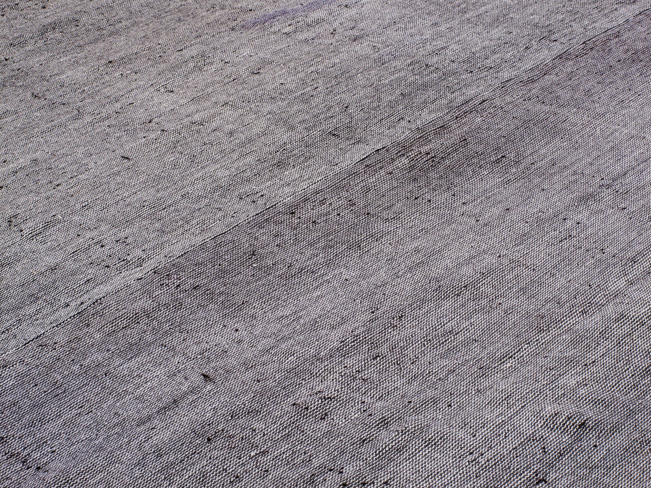 Charcoal & Silver Ripple Flatweave Rug