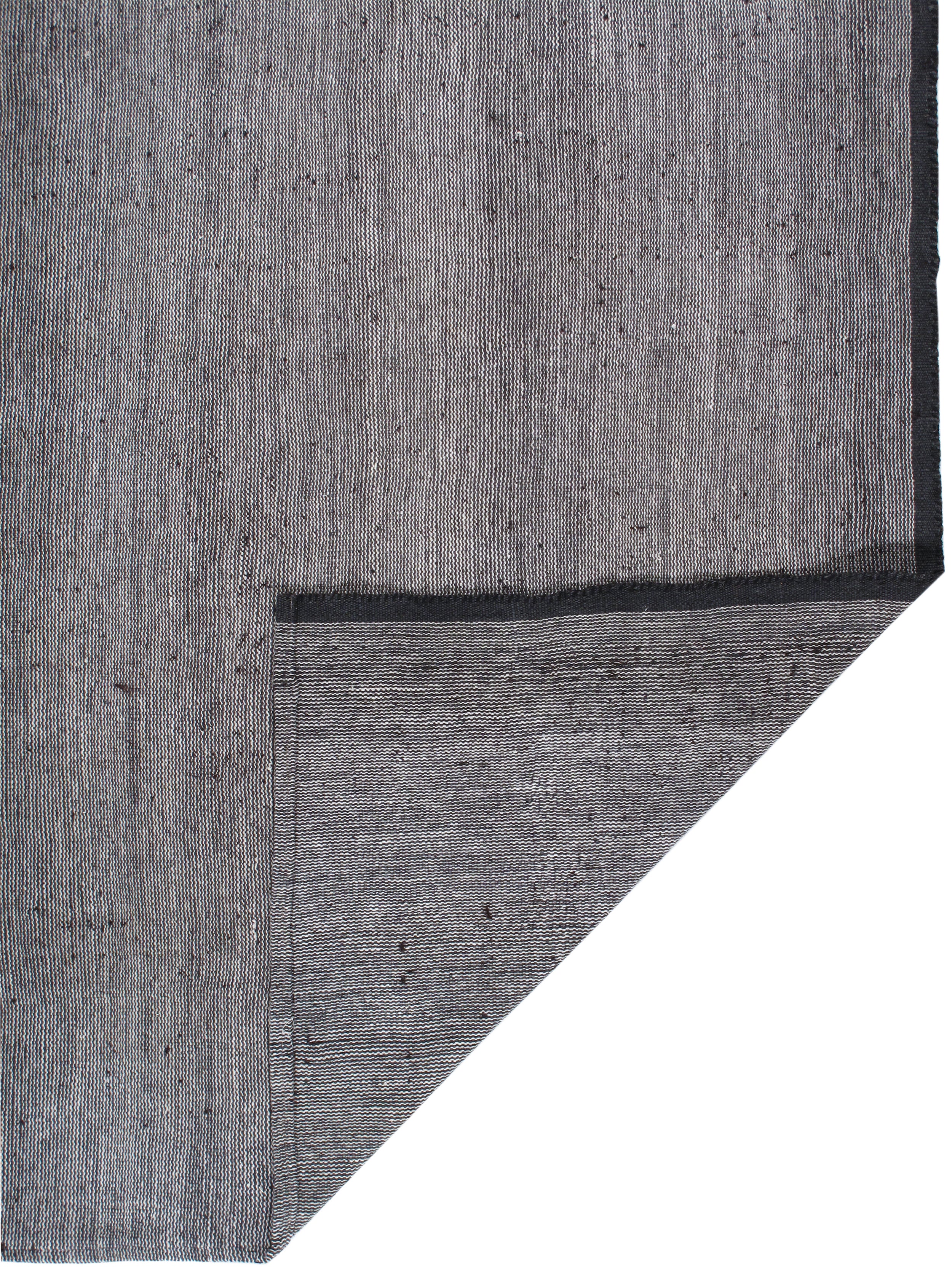 Charcoal & Silver Ripple Flatweave Rug