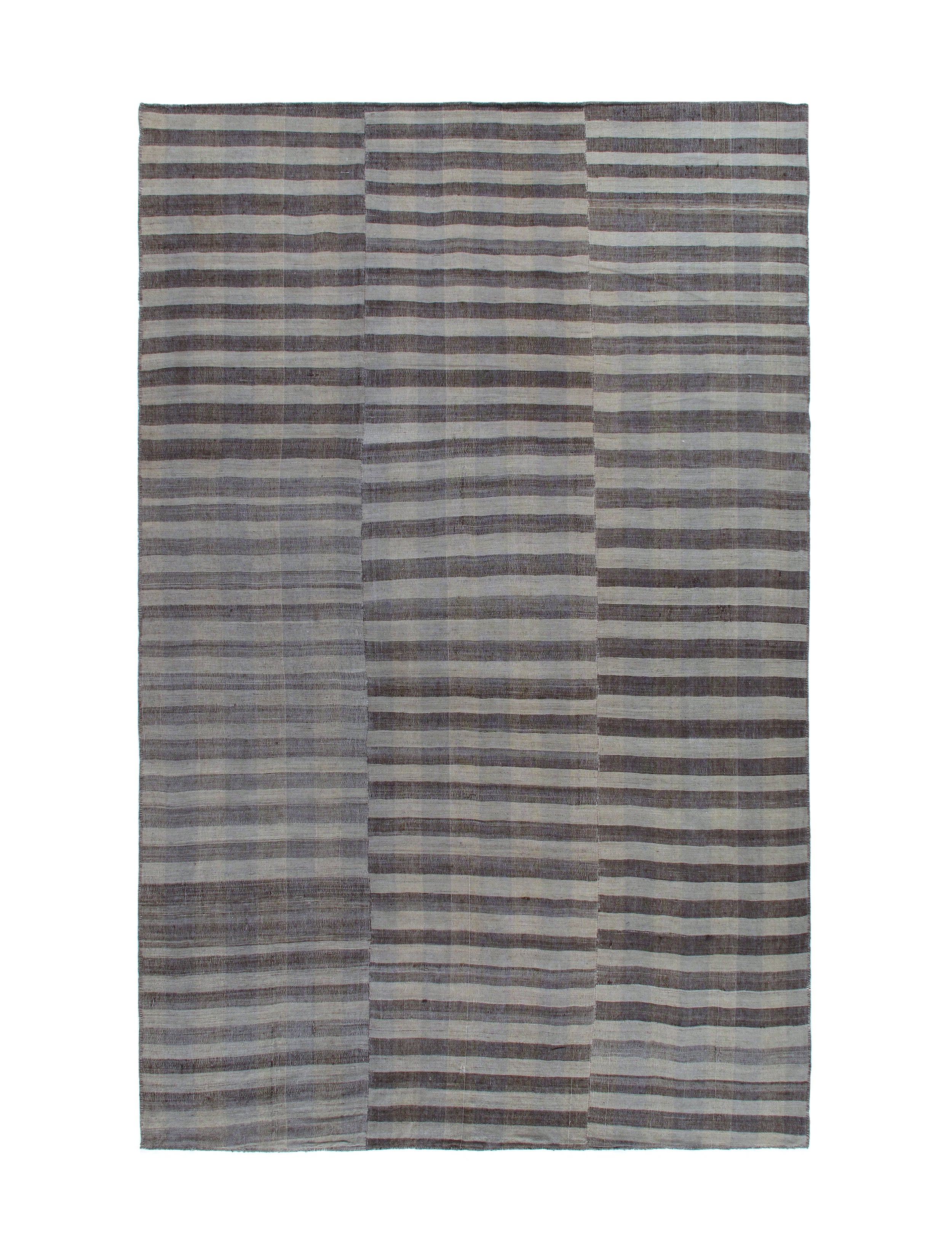 Slate Horizon Stripe Flatweave Rug