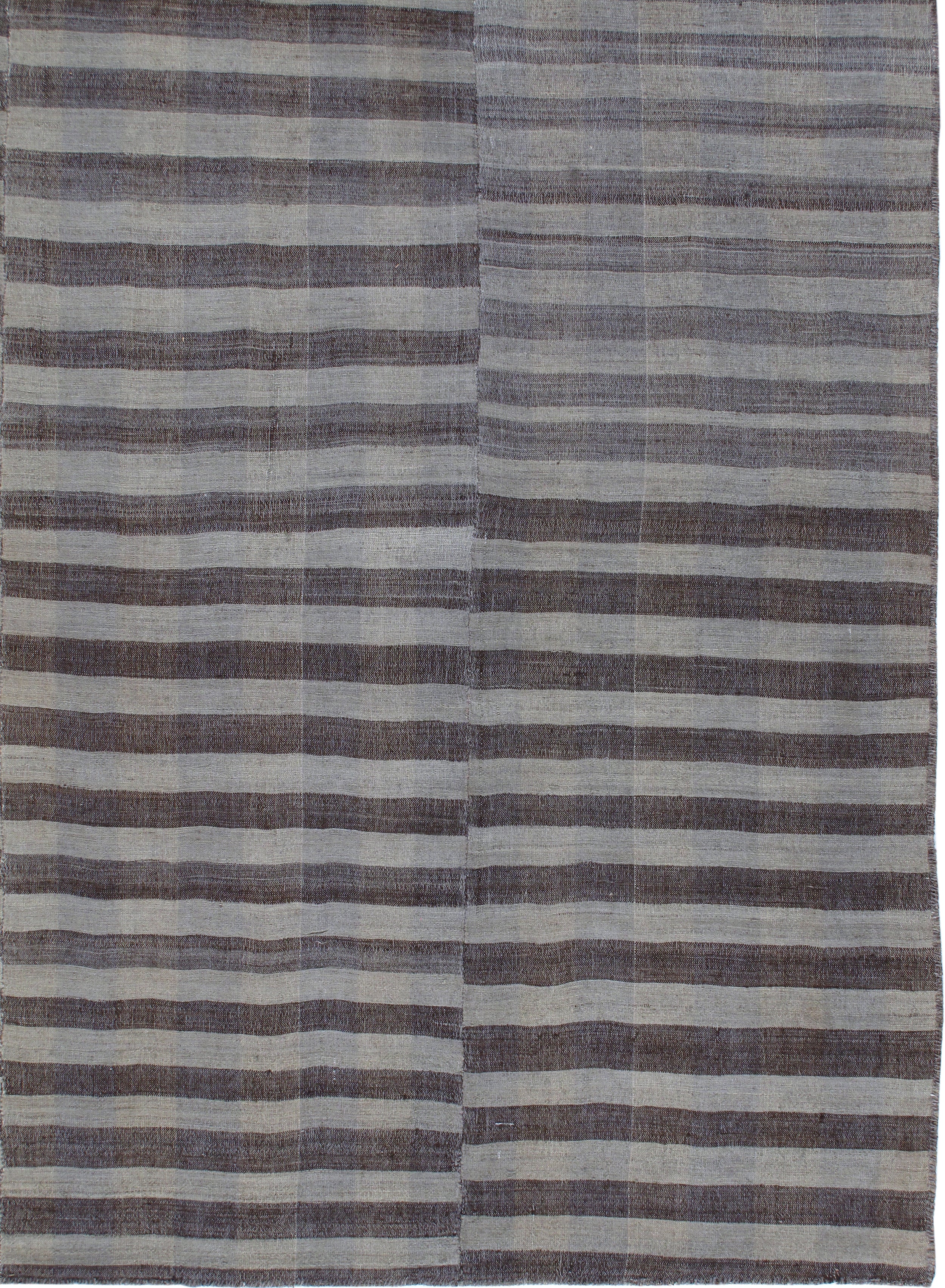 Slate Horizon Stripe Flatweave Rug