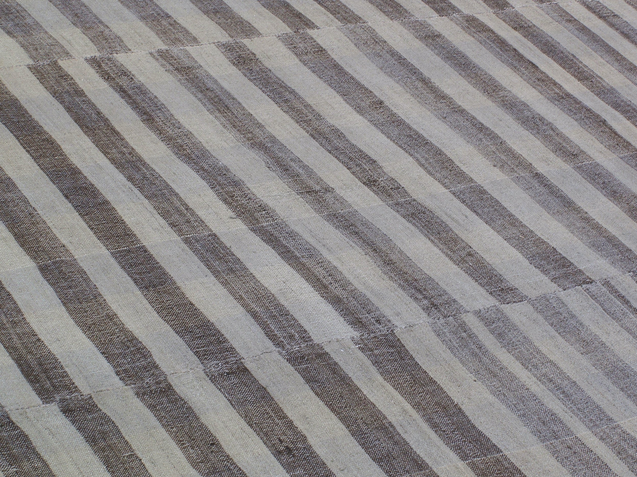 Slate Horizon Stripe Flatweave Rug