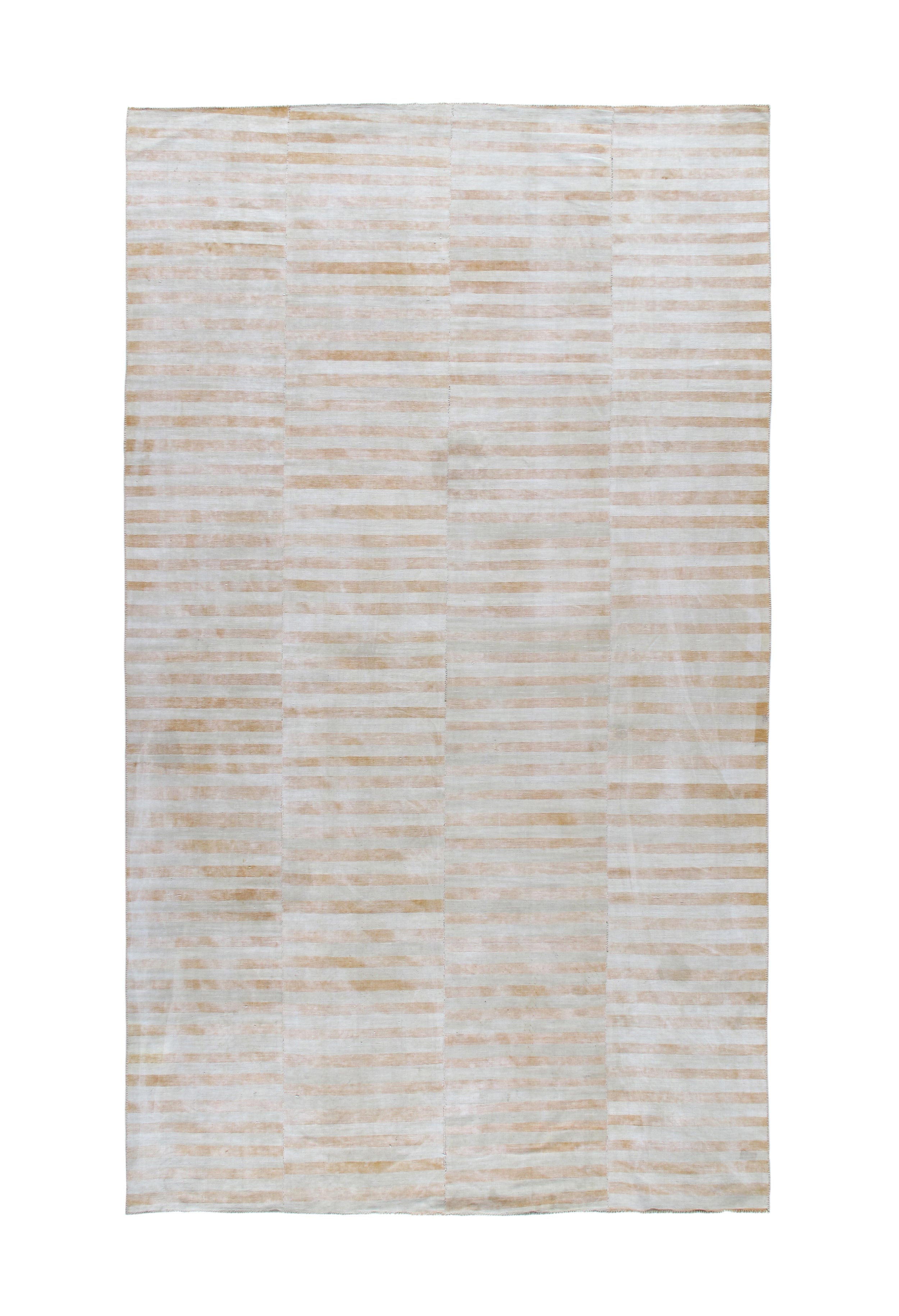Ivory Sand Stripe Flatweave Rug