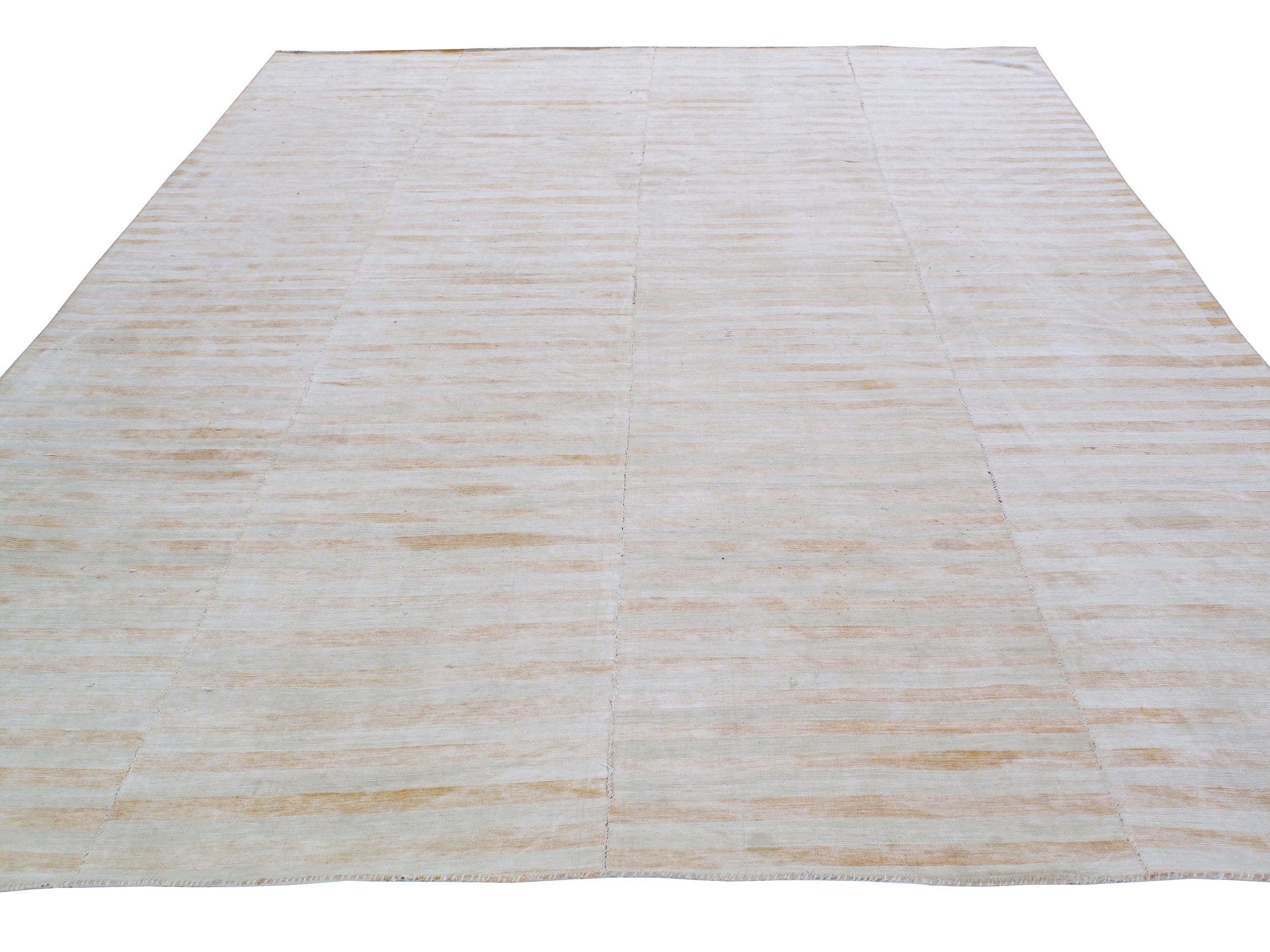 Ivory Sand Stripe Flatweave Rug