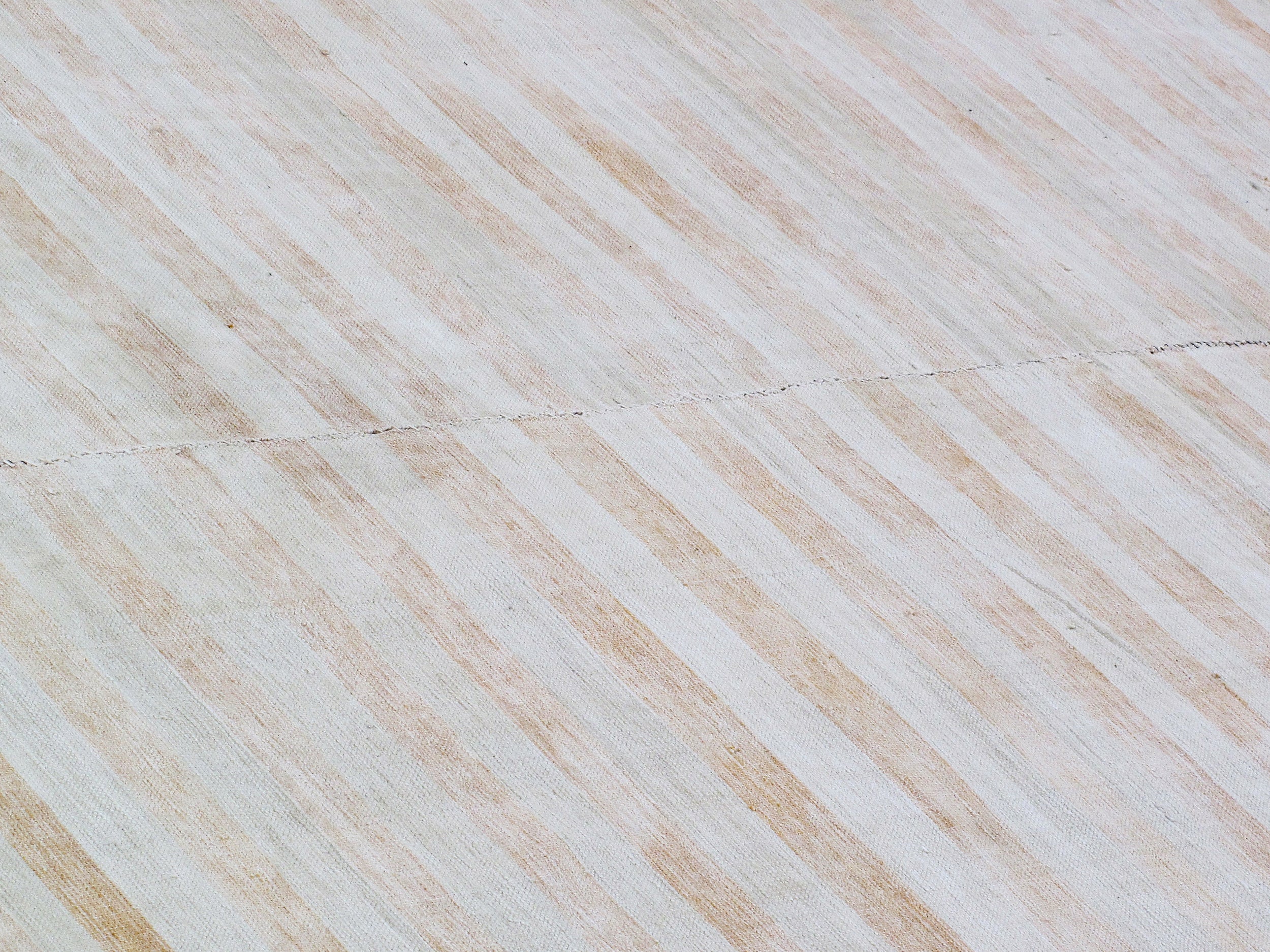 Ivory Sand Stripe Flatweave Rug
