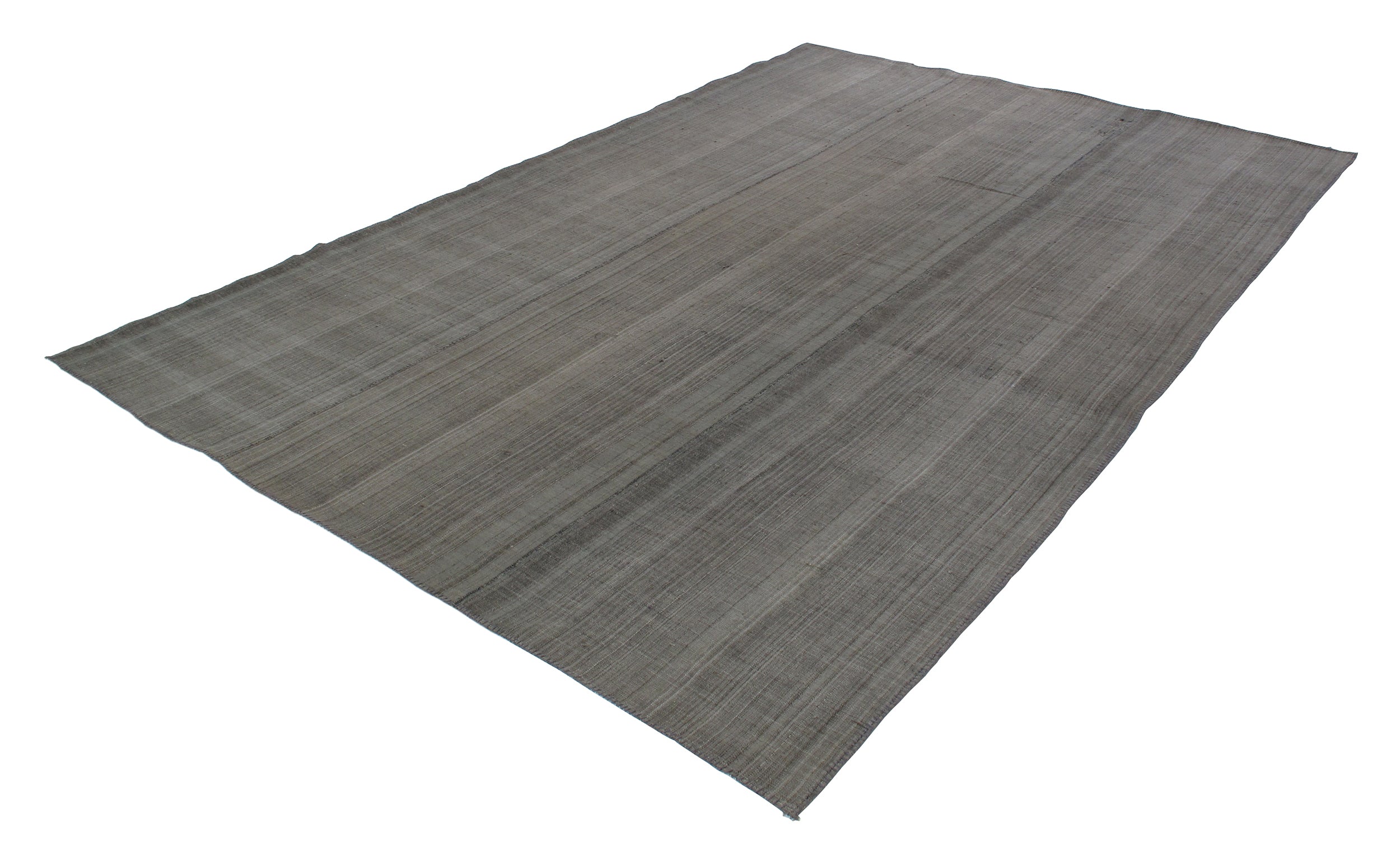 Charcoal Minimalist Flatweave Rug
