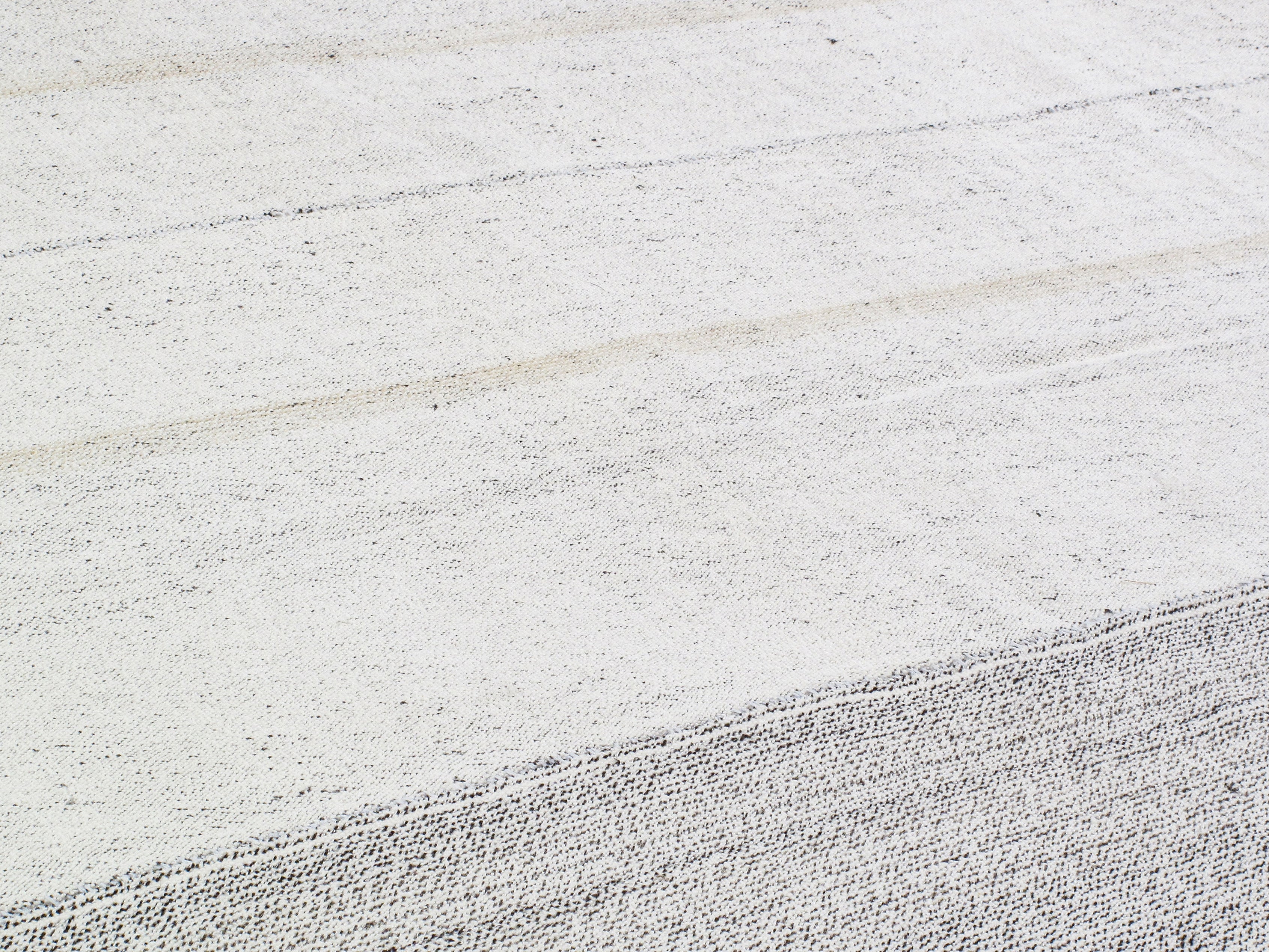 Minimalist Monochrome Block Flatweave Rug