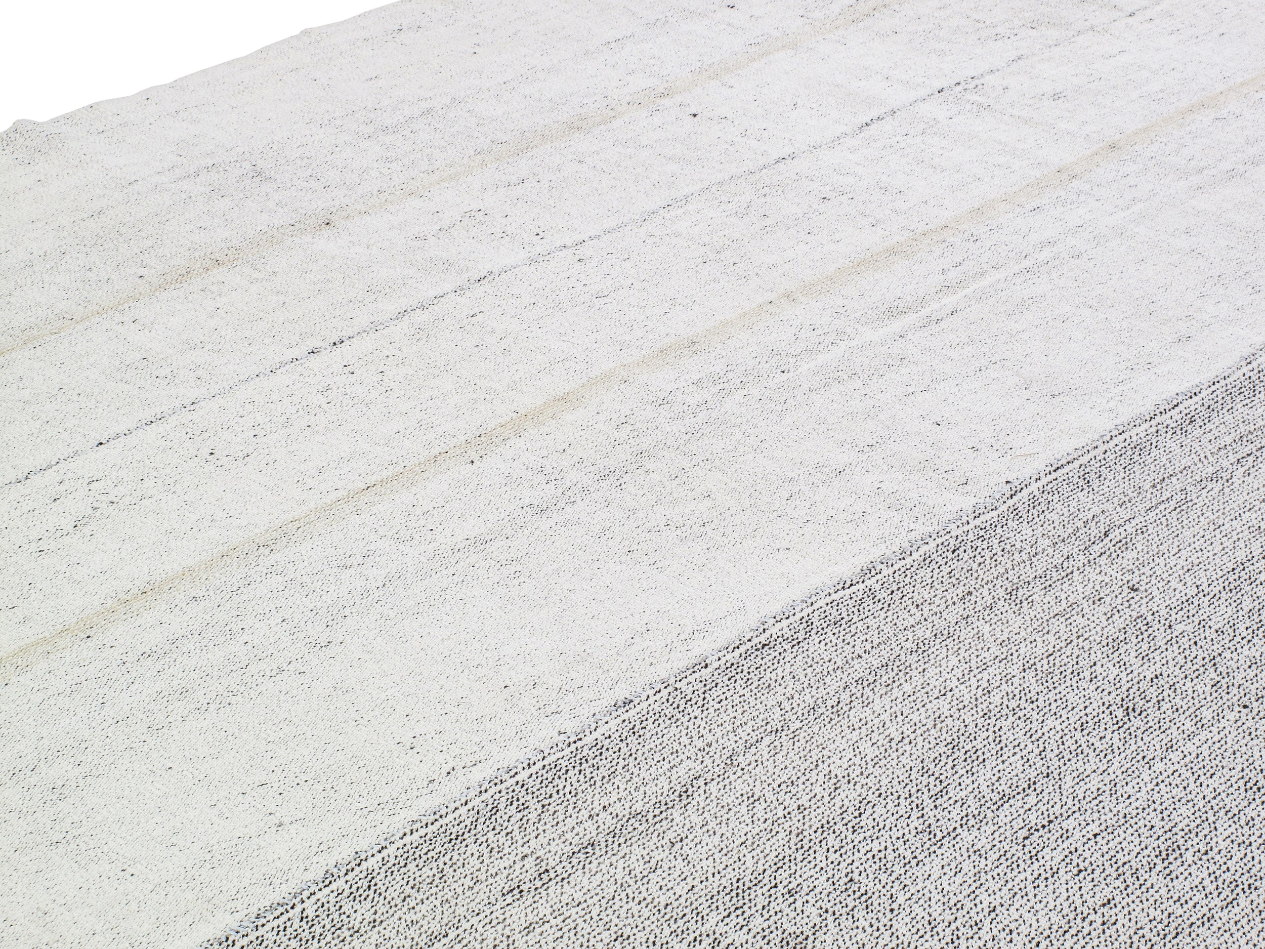 Minimalist Monochrome Block Flatweave Rug