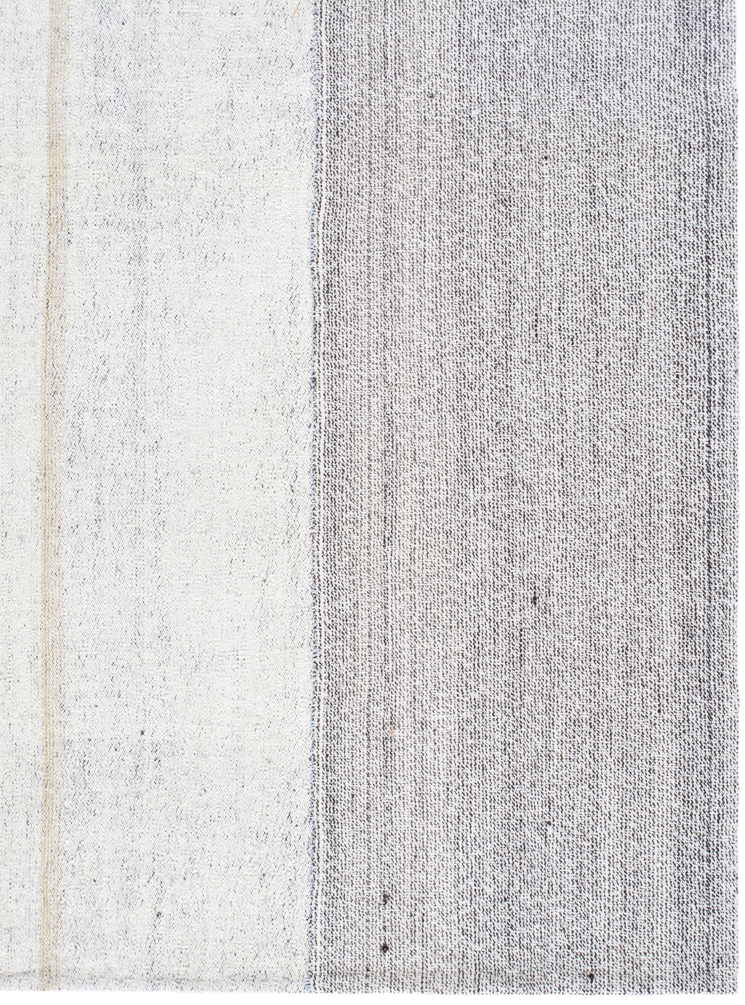 Minimalist Monochrome Block Flatweave Rug