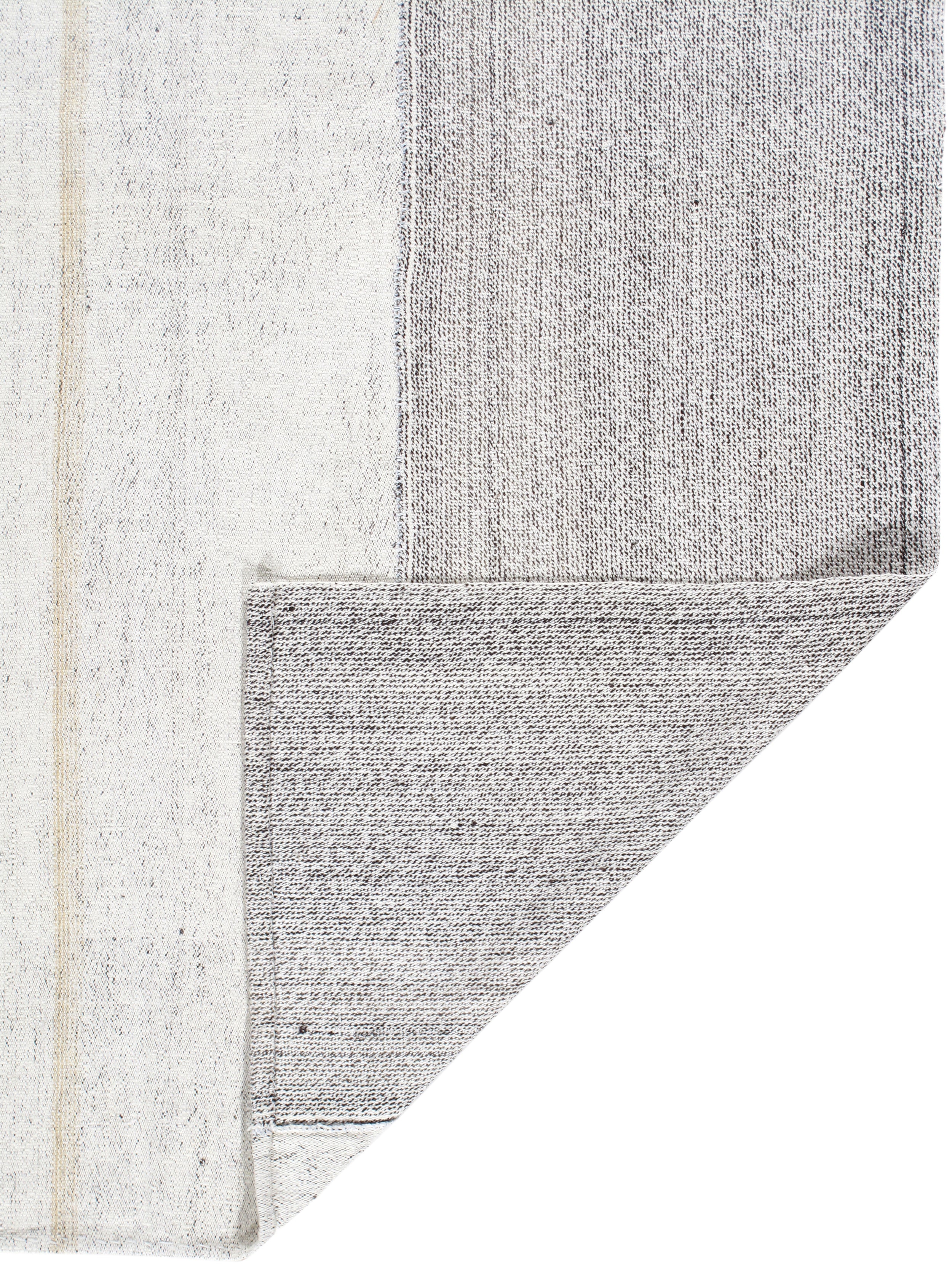 Minimalist Monochrome Block Flatweave Rug