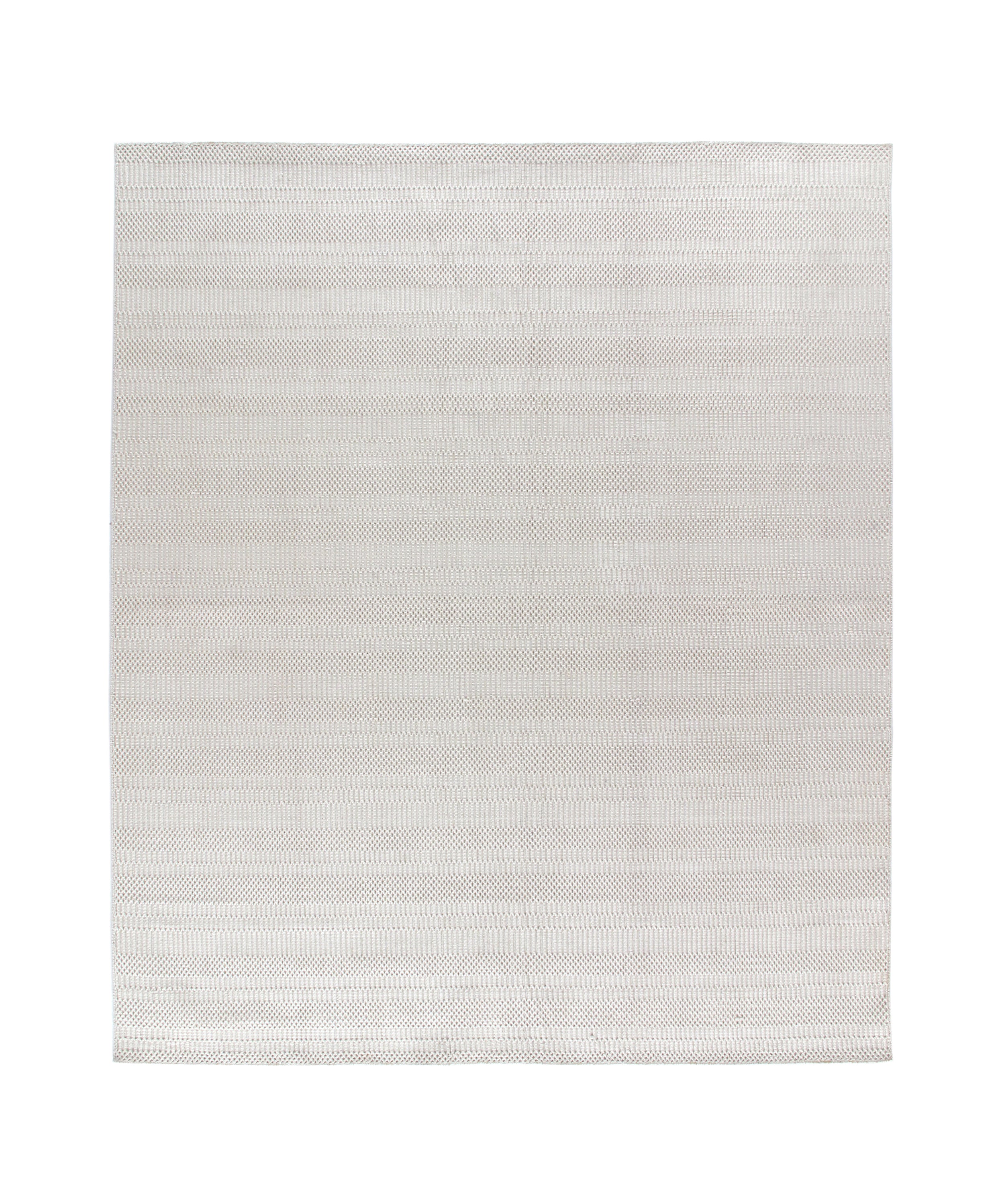 Minimalist Ivory Flatweave with Subtle Horizontal Texture