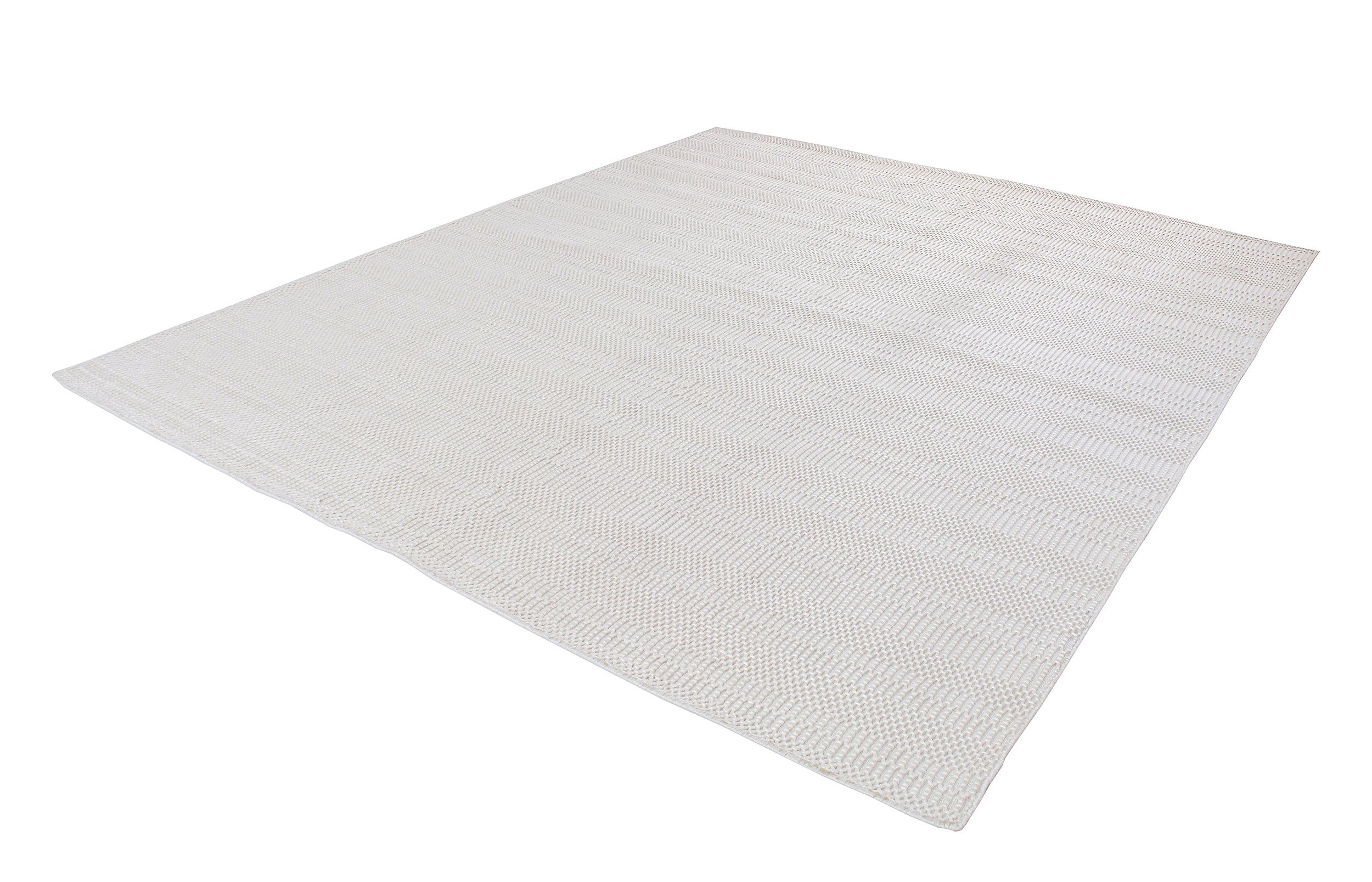 Minimalist Ivory Flatweave with Subtle Horizontal Texture