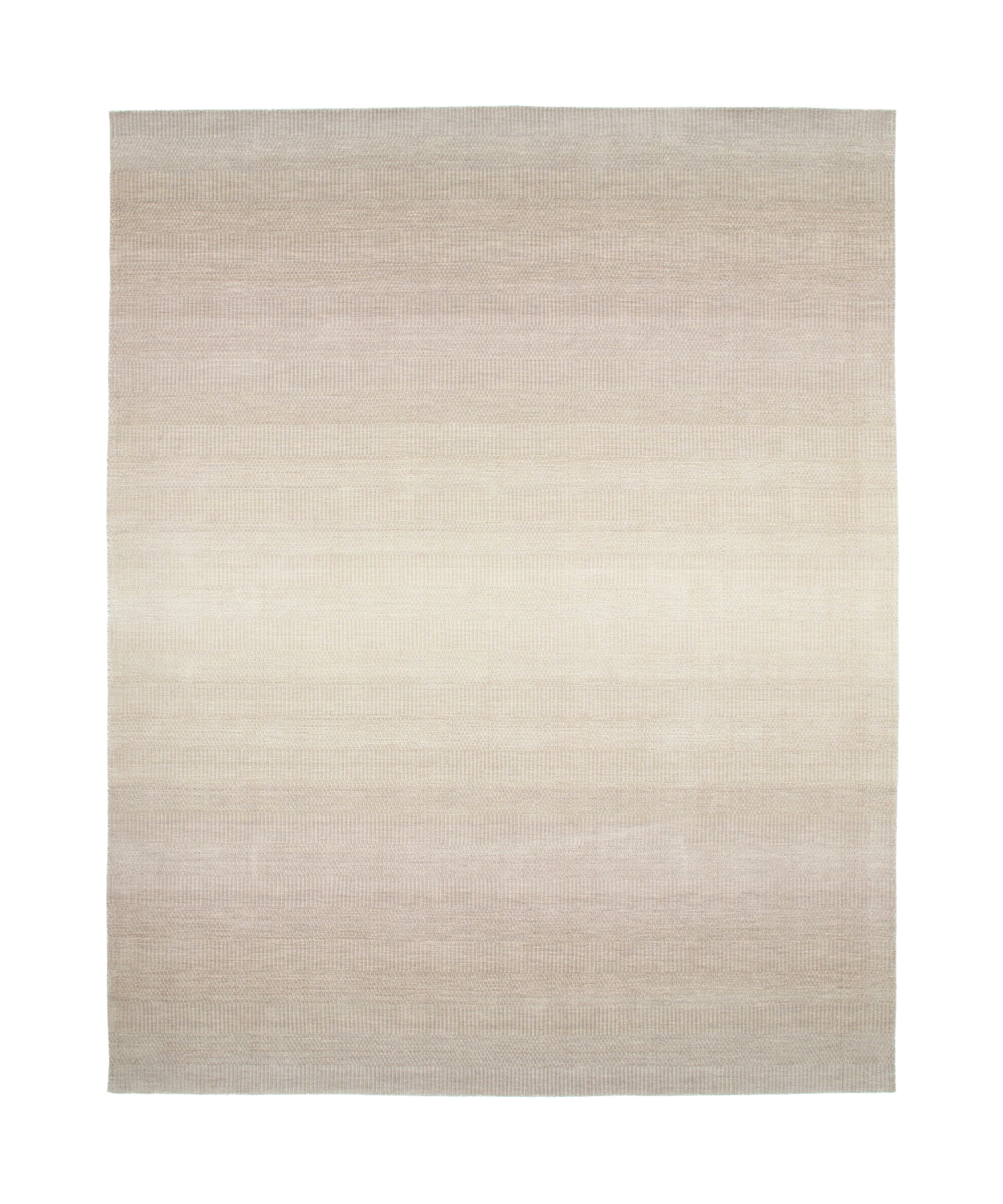 Ombre Ivory Flatweave with Subtle Gradient Striping