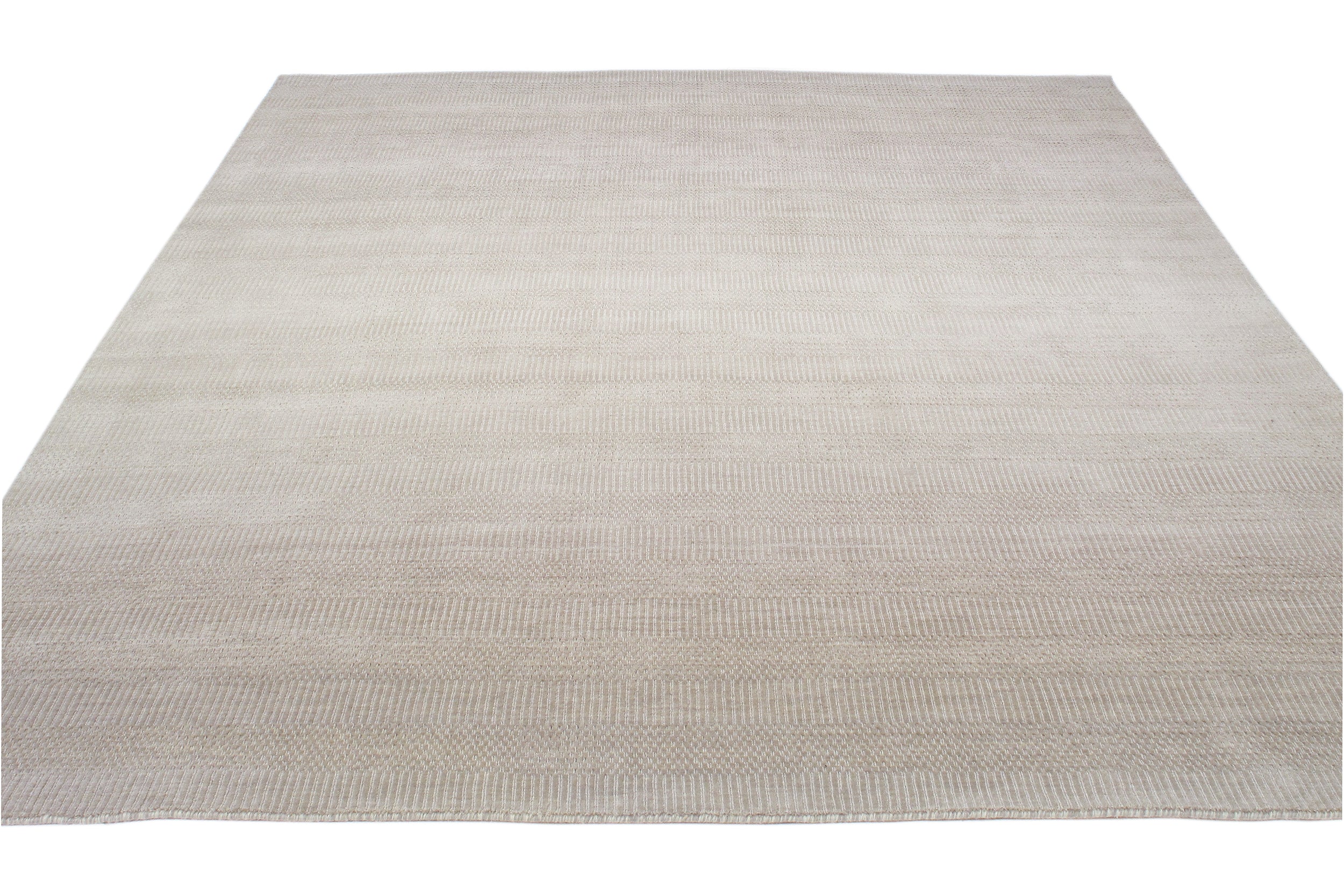Ombre Ivory Flatweave with Subtle Gradient Striping
