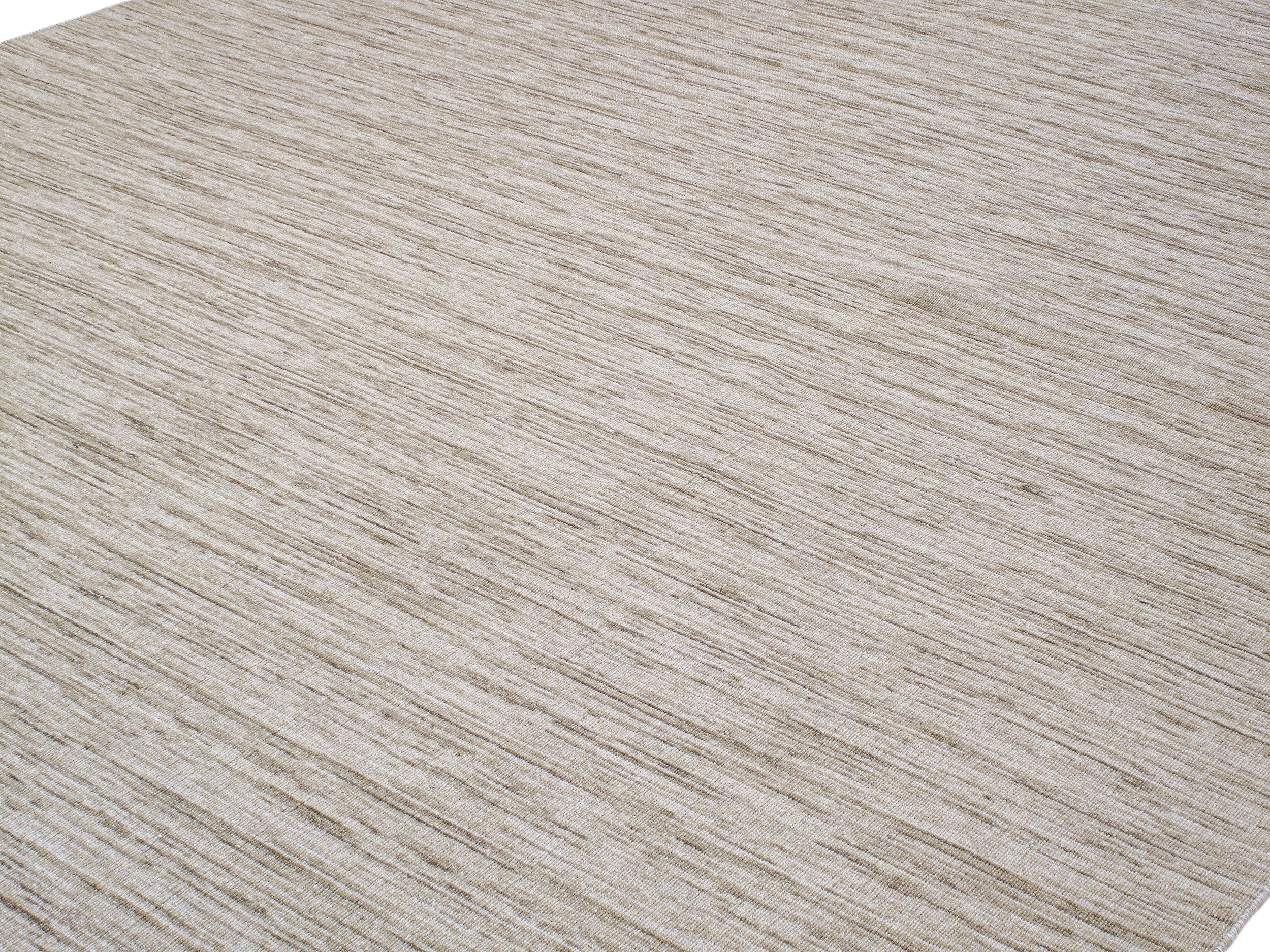 Natural Sand Flatweave with Organic Texture
