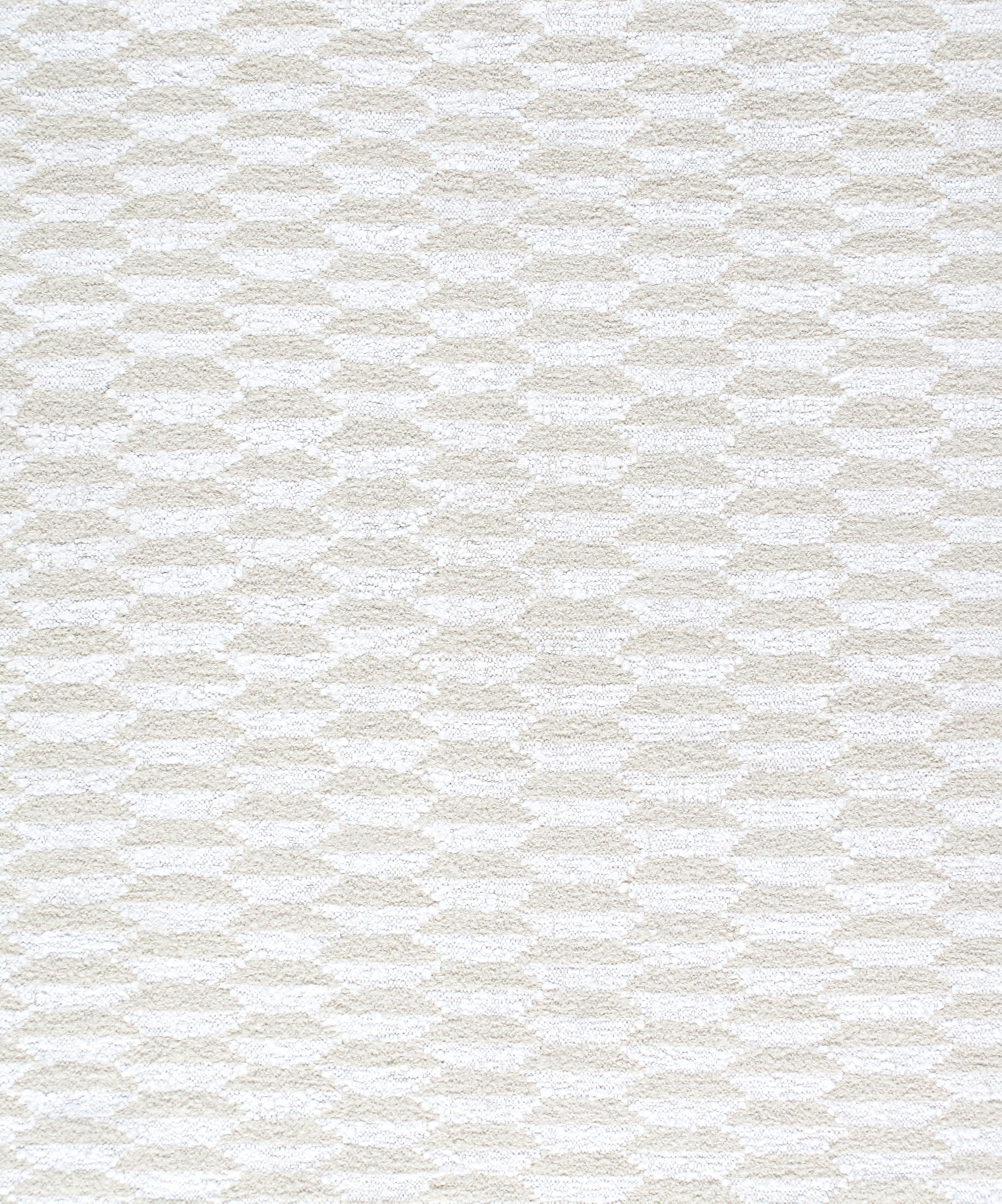 Ivory Woven Bubble Flatweave Rug