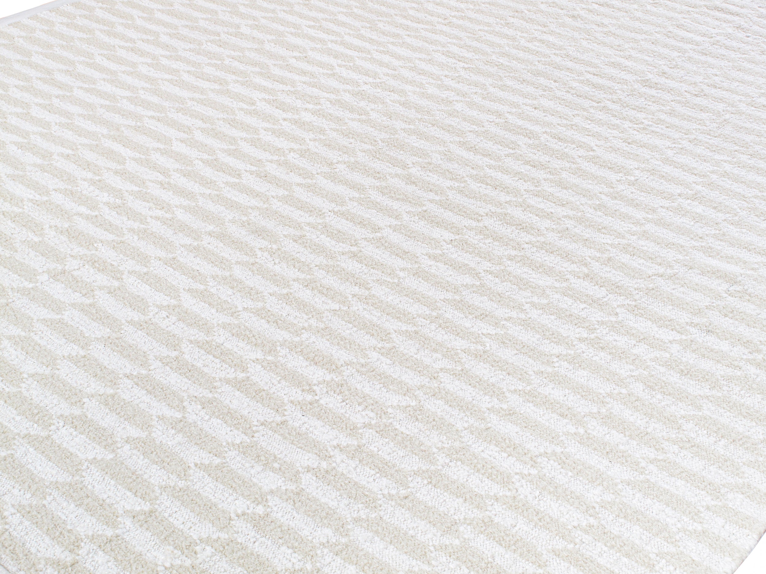 Ivory Woven Bubble Flatweave Rug