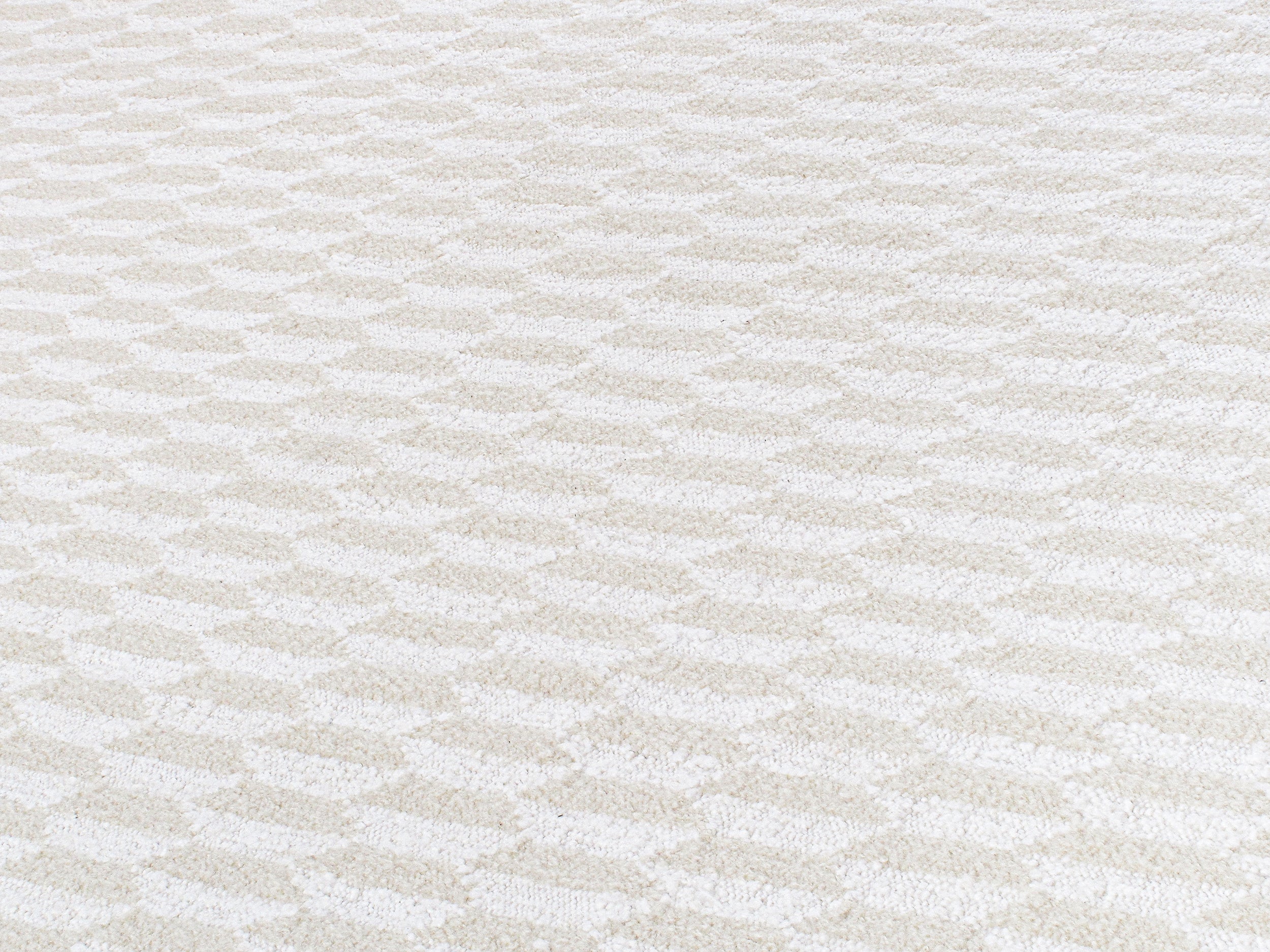 Ivory Woven Bubble Flatweave Rug