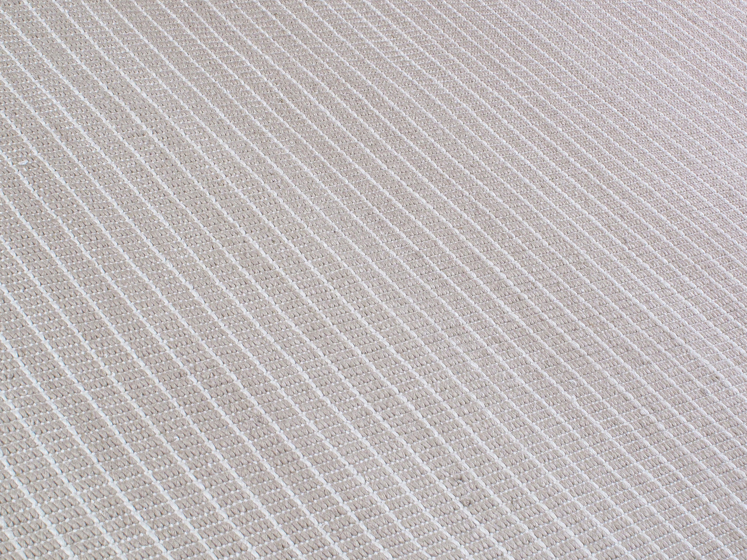 Minimalist Handwoven Flatweave Rug in Soft Taupe and Ivory