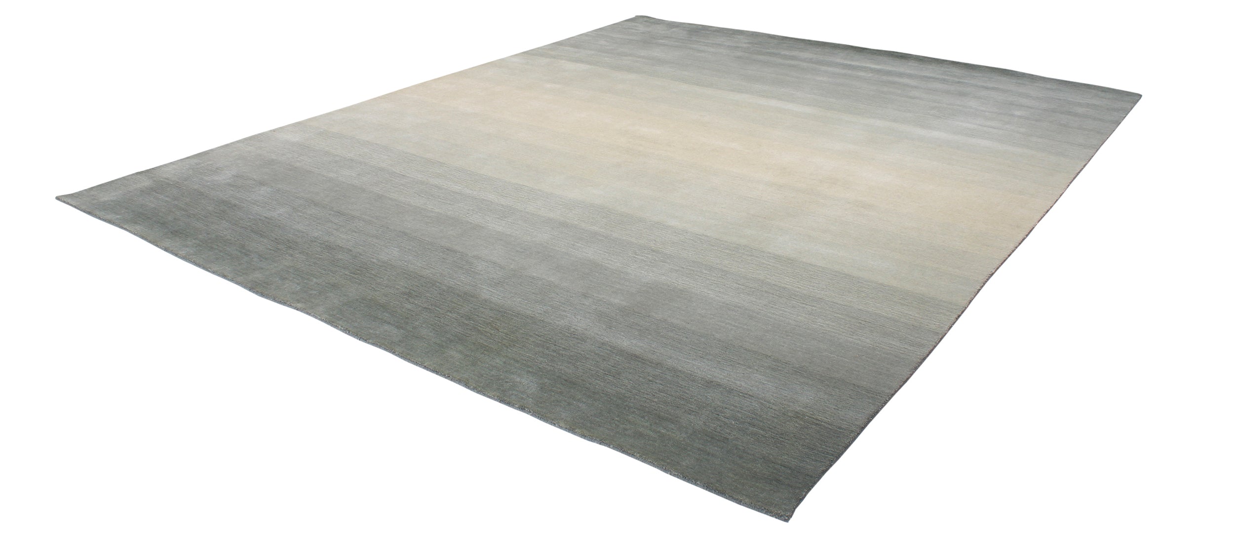Modern Ombre Rug in Cool Grey and Soft Ivory Gradient