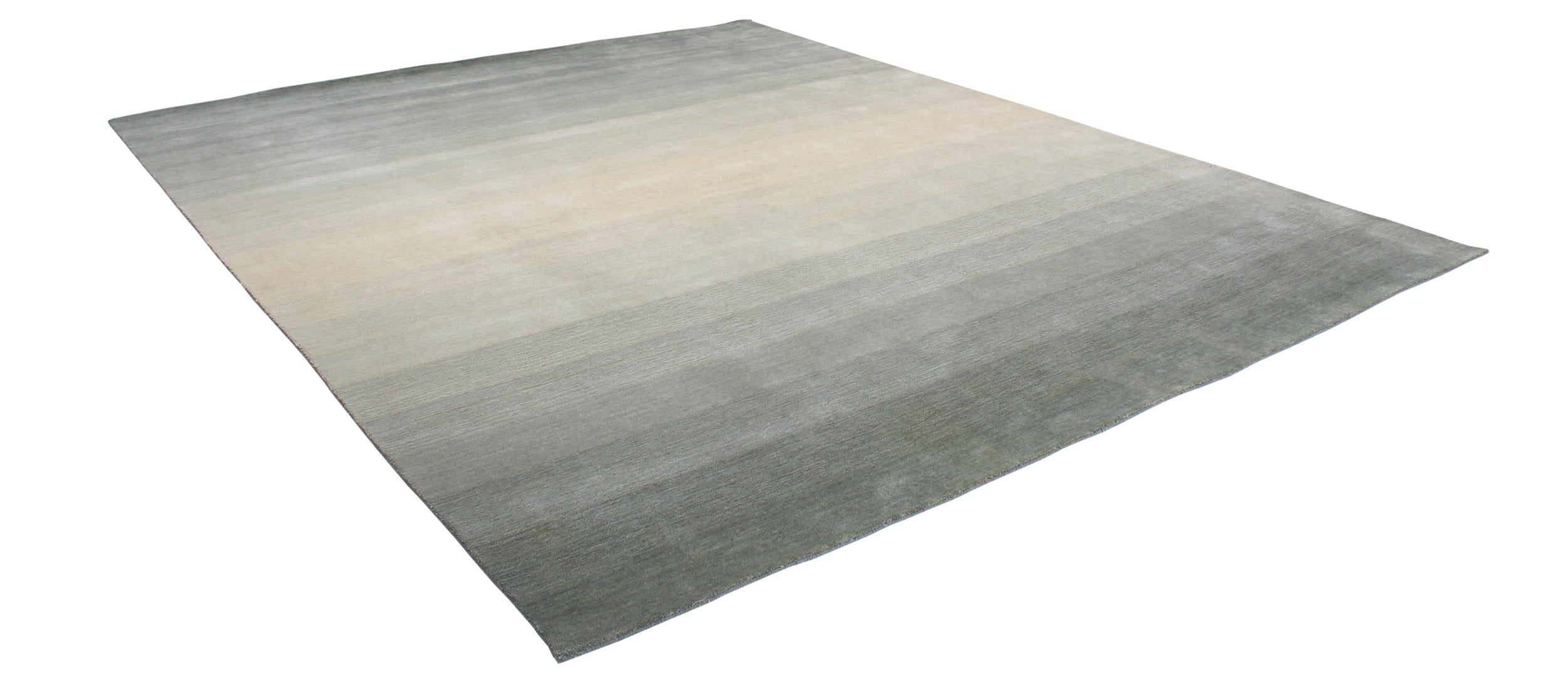 Modern Ombre Rug in Cool Grey and Soft Ivory Gradient