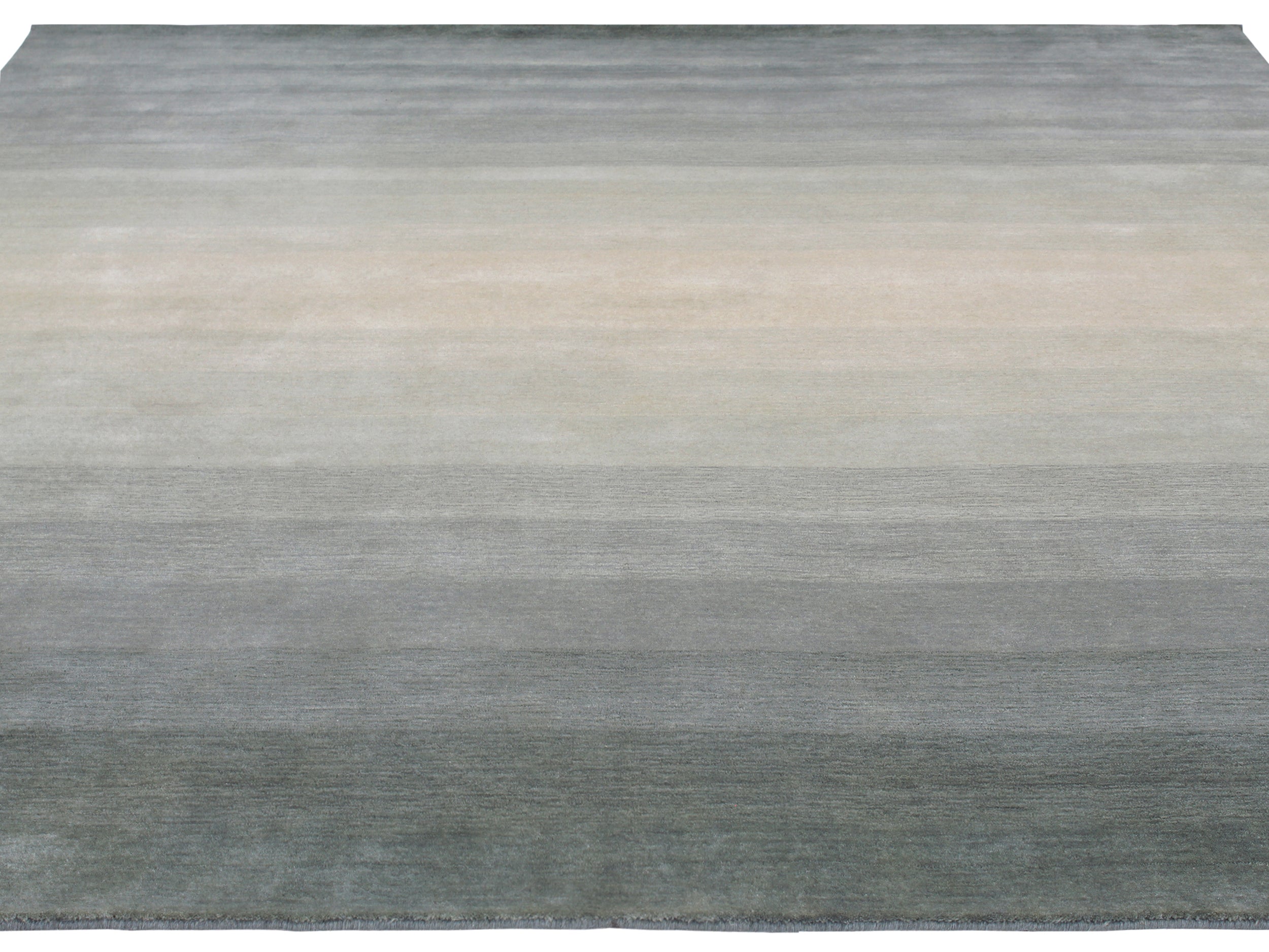 Modern Ombre Rug in Cool Grey and Soft Ivory Gradient