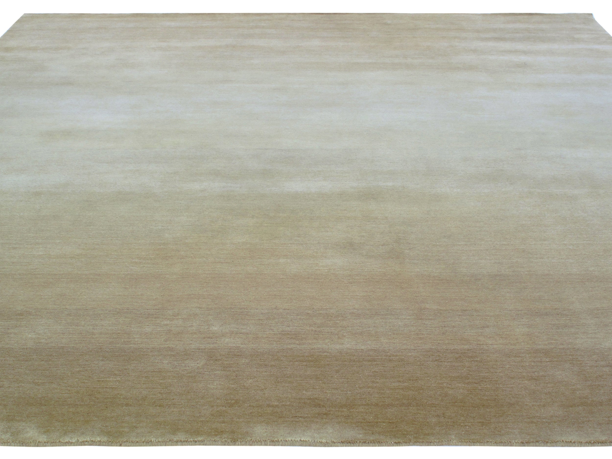 Subtle Gradient Wool Rug in Sandstone and Warm Ivory