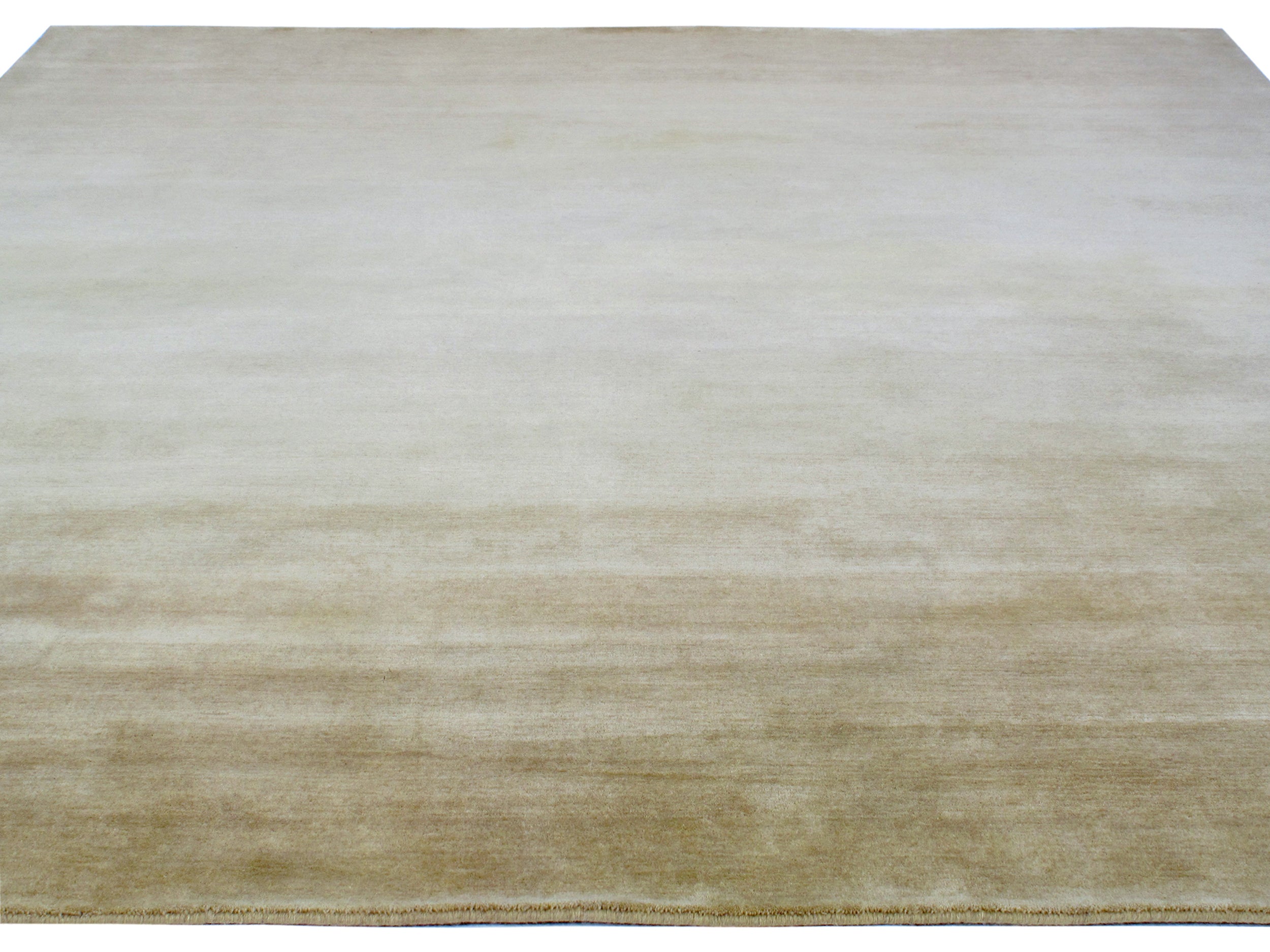 Subtle Gradient Wool Rug in Sandstone and Warm Ivory