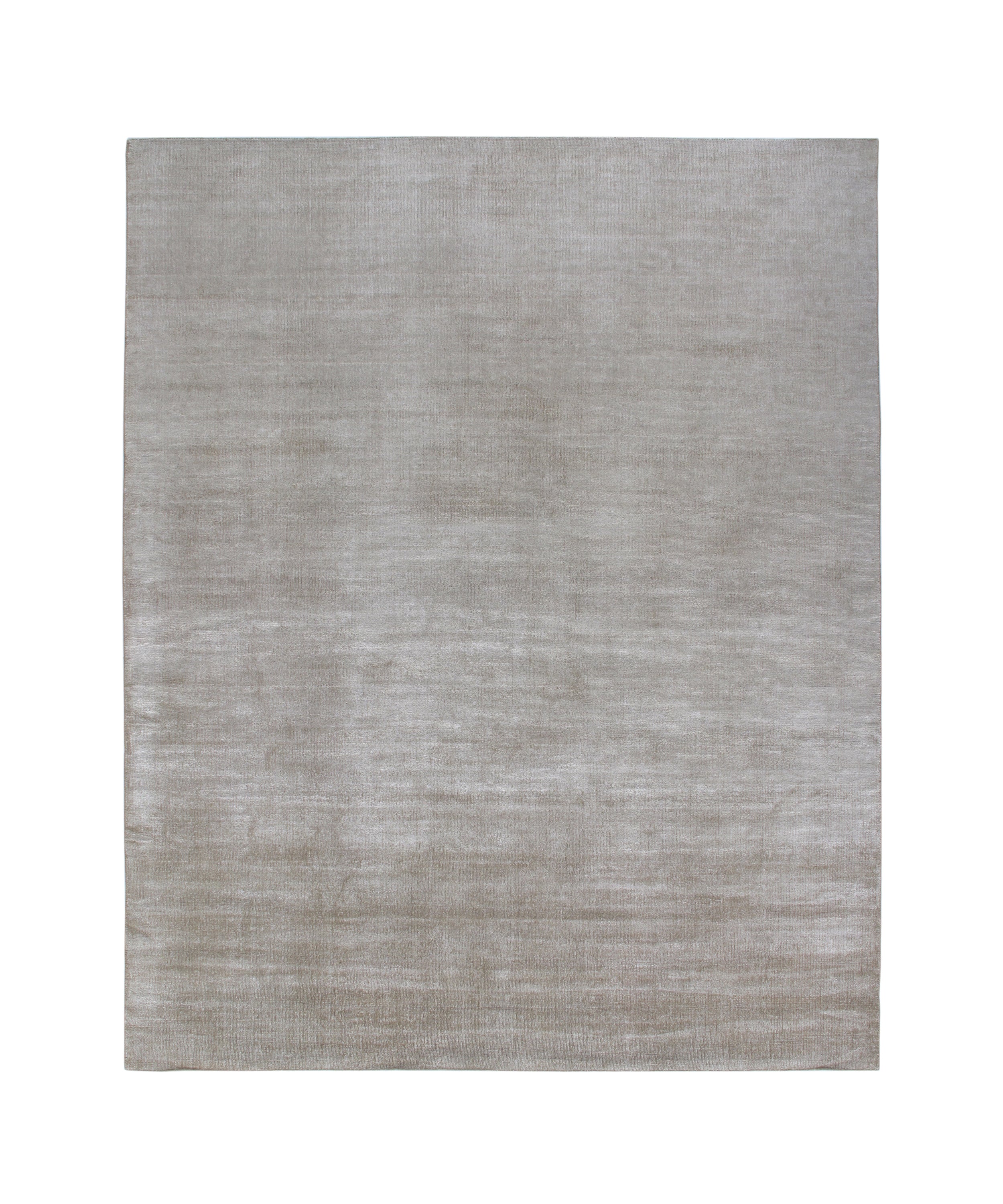 Handwoven Solid Wool Rug in Warm Greige and Sand Tones