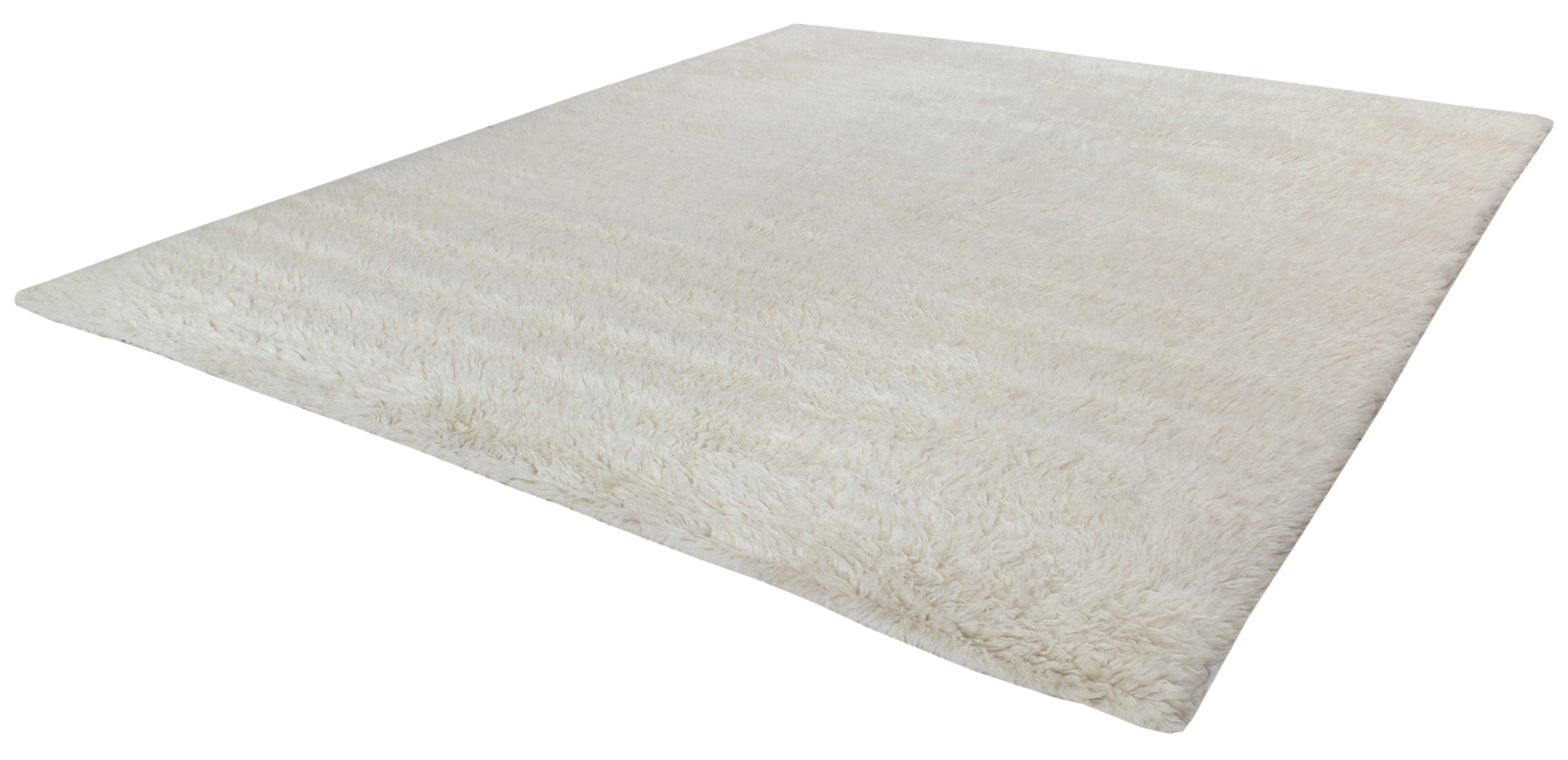 Ivory Shag Wool Rug – Luxe Handwoven High-Pile Carpet