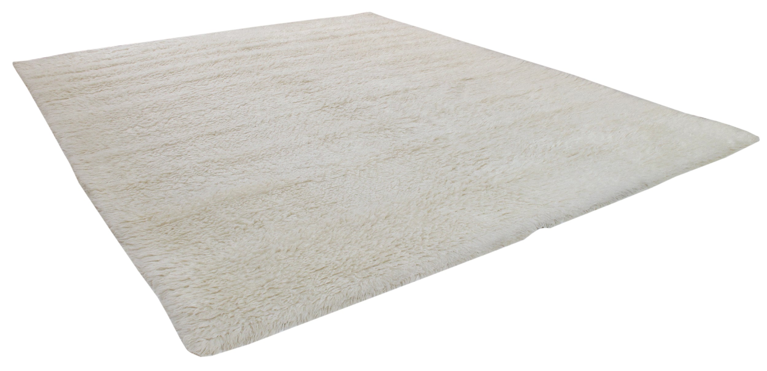Ivory Shag Wool Rug – Luxe Handwoven High-Pile Carpet