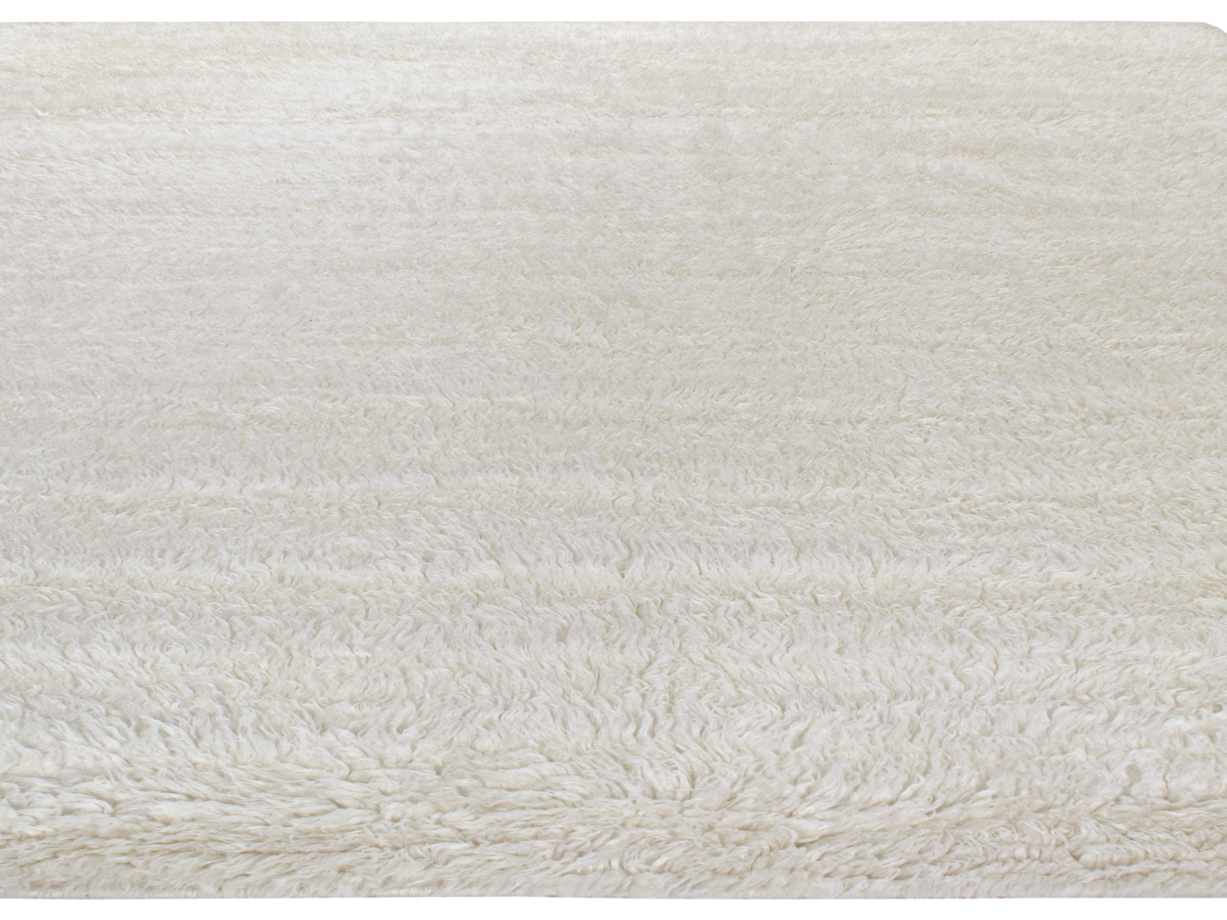 Ivory Shag Wool Rug – Luxe Handwoven High-Pile Carpet
