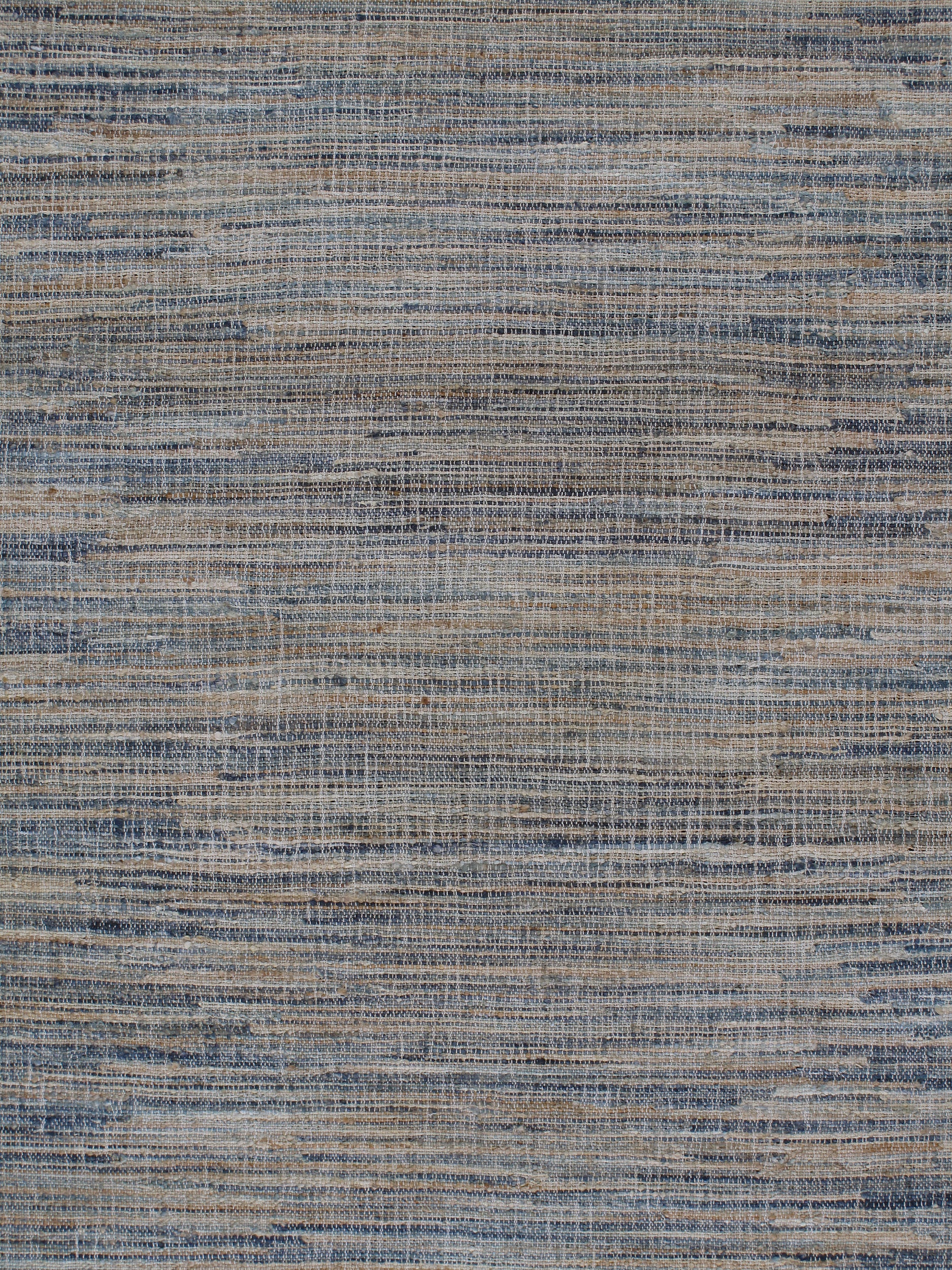 Textural Wool Flatweave Rug in Denim Blue and Driftwood Grey