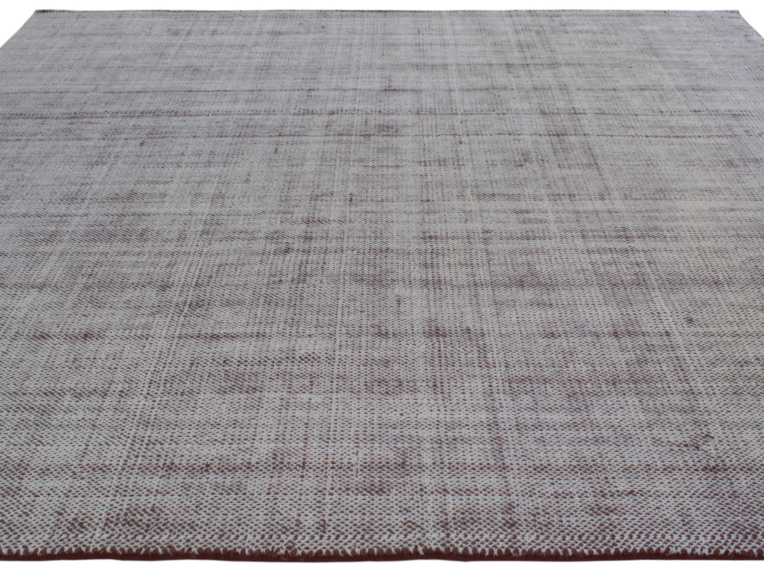 Handwoven Textural Rug in Heathered Charcoal and Ash Grey