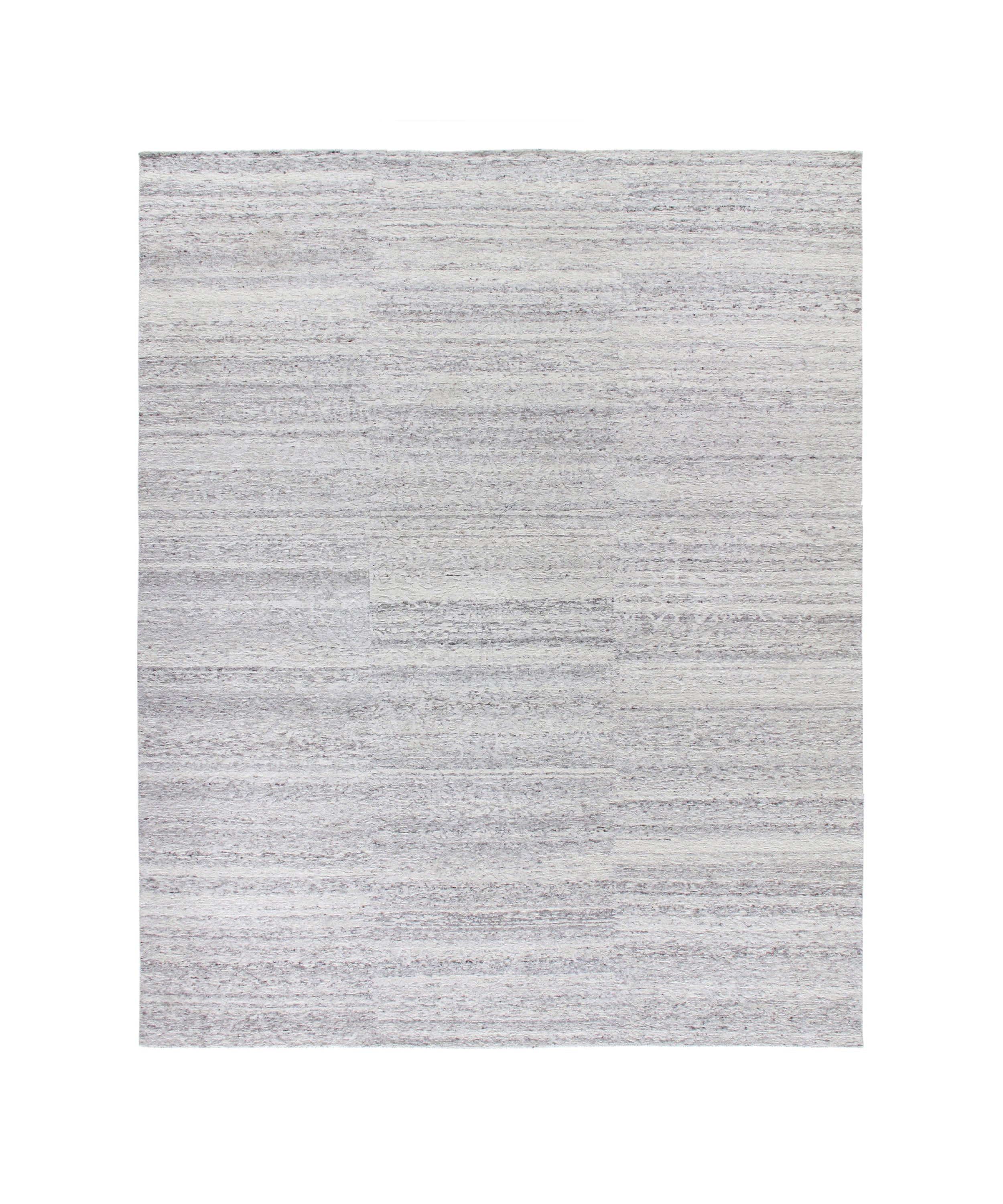 Minimalist Modern Rug in Heathered Silver-Grey