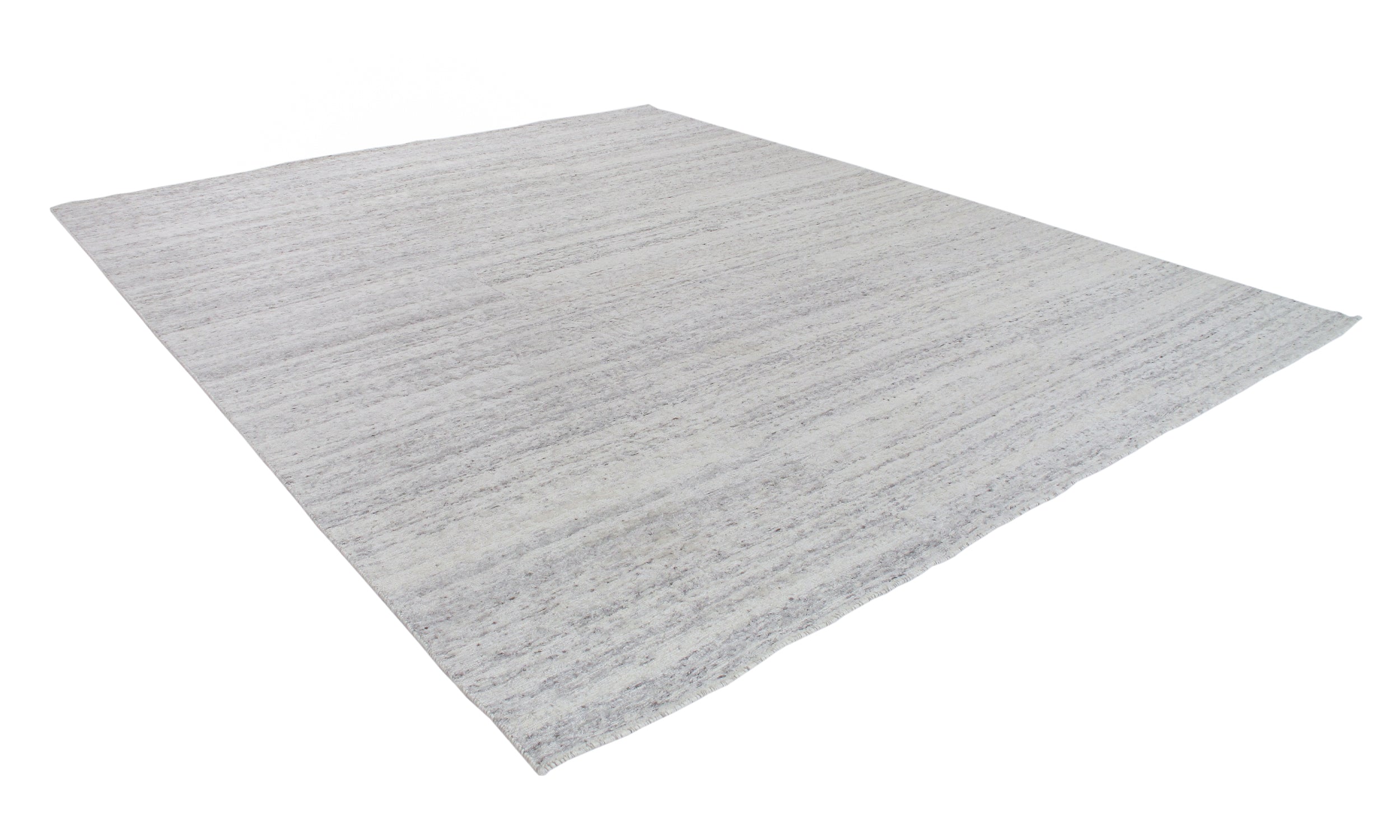 Minimalist Modern Rug in Heathered Silver-Grey