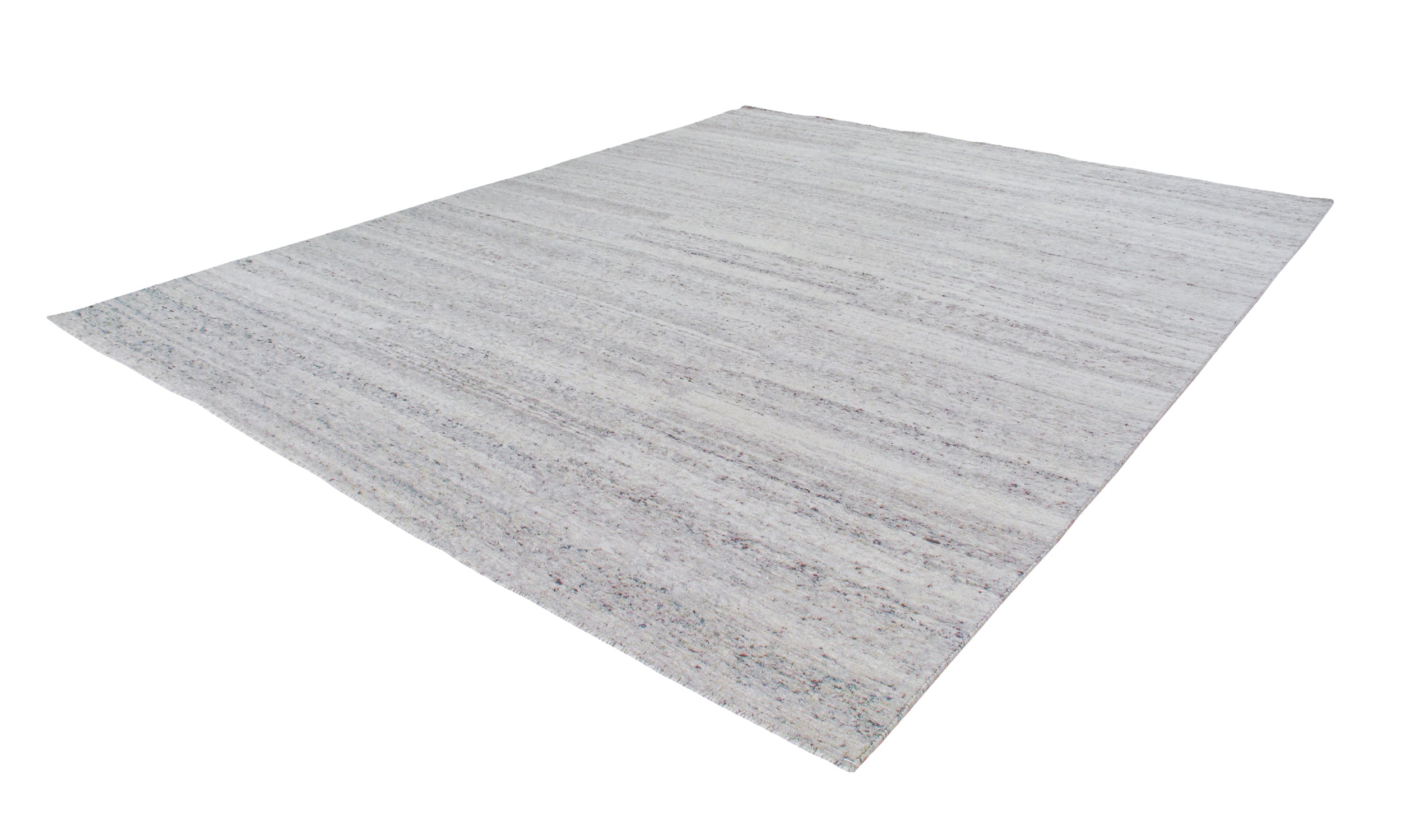 Minimalist Modern Rug in Heathered Silver-Grey