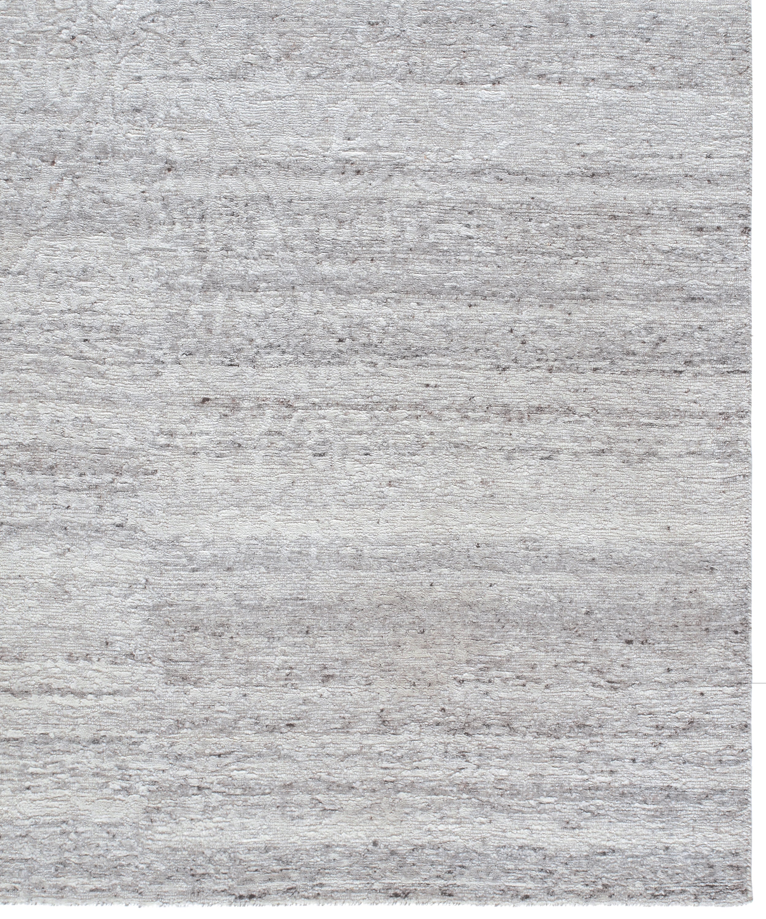 Minimalist Modern Rug in Heathered Silver-Grey