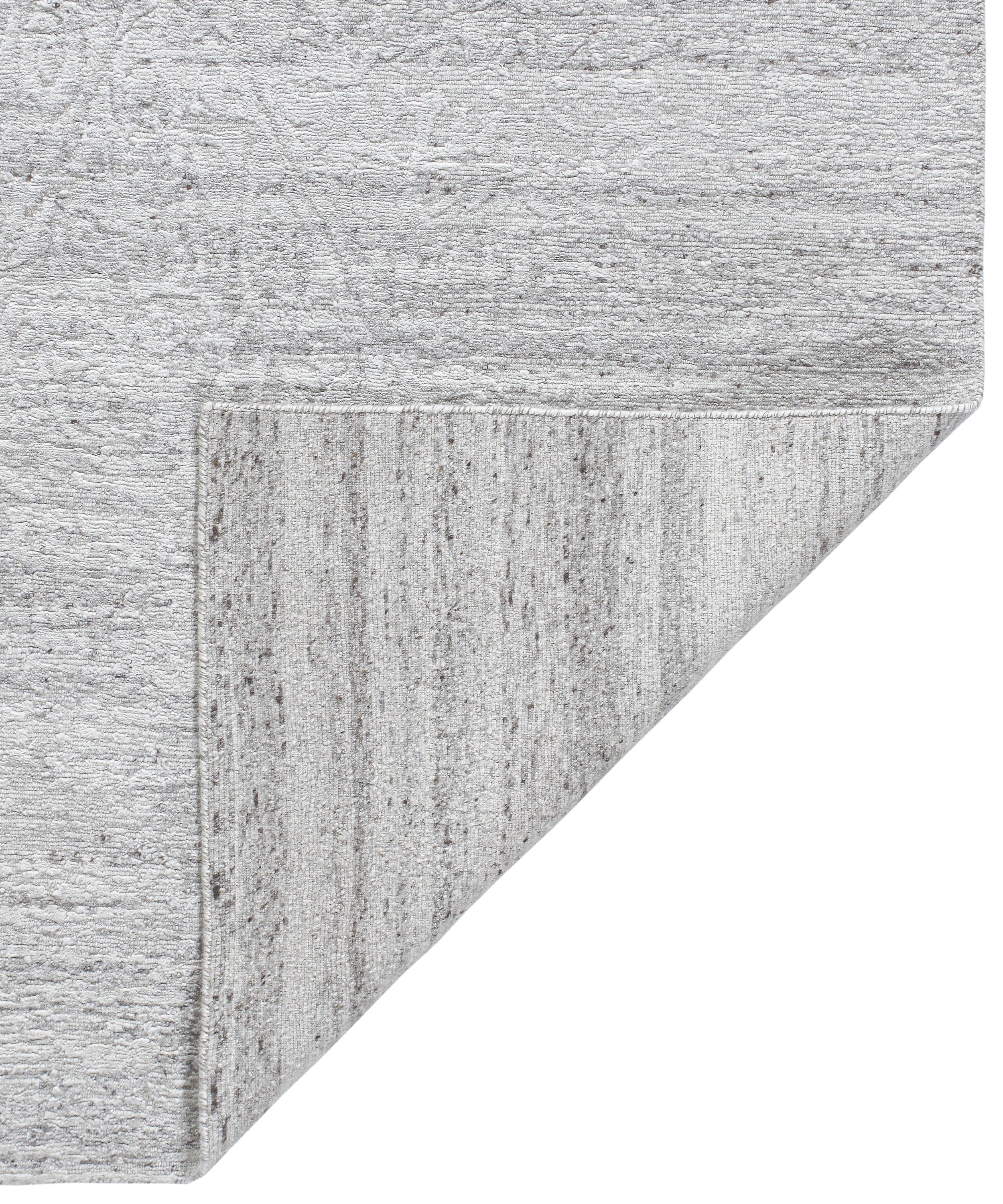 Minimalist Modern Rug in Heathered Silver-Grey