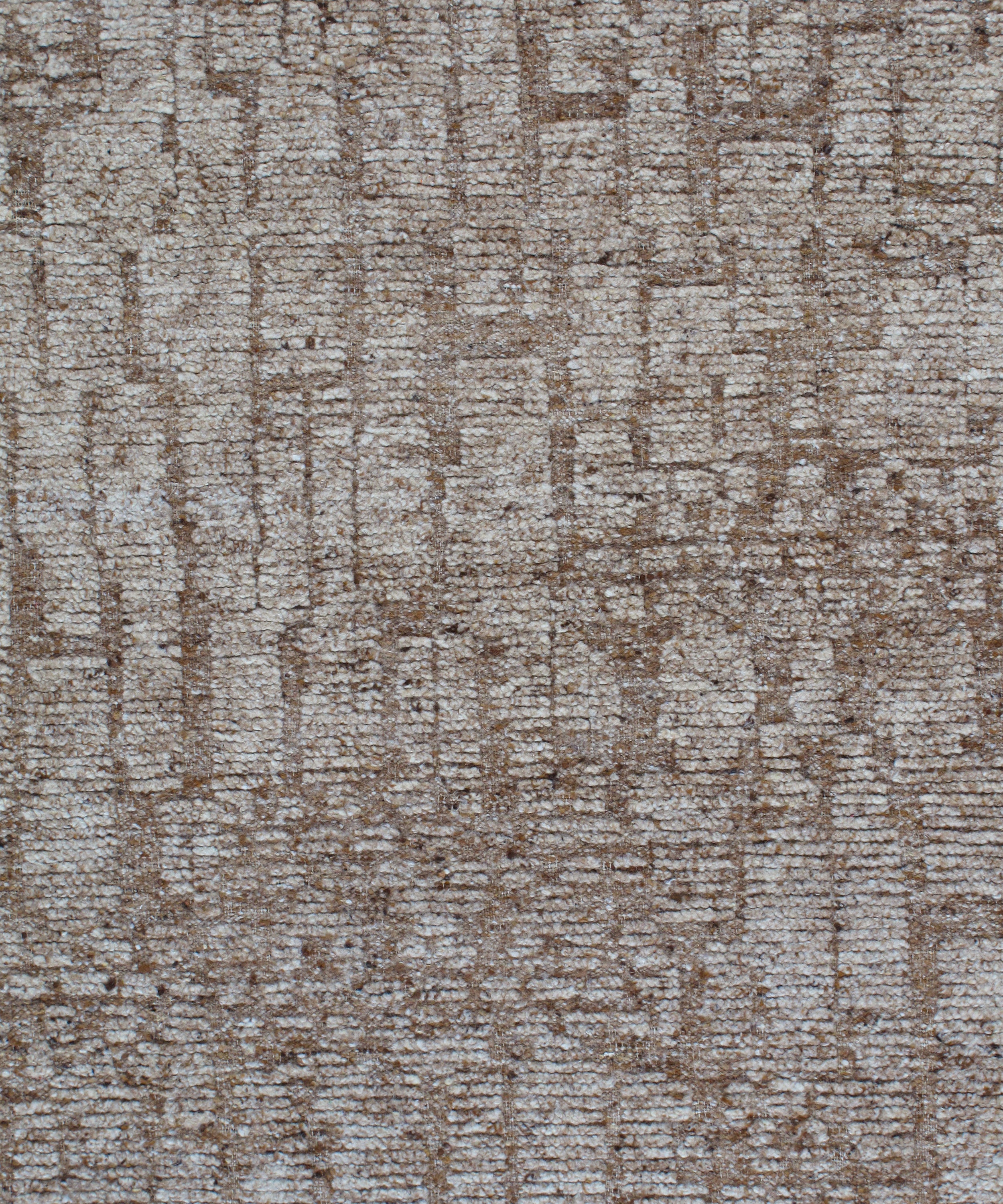 Contemporary Abstract Rug in Earthy Taupe and Stone