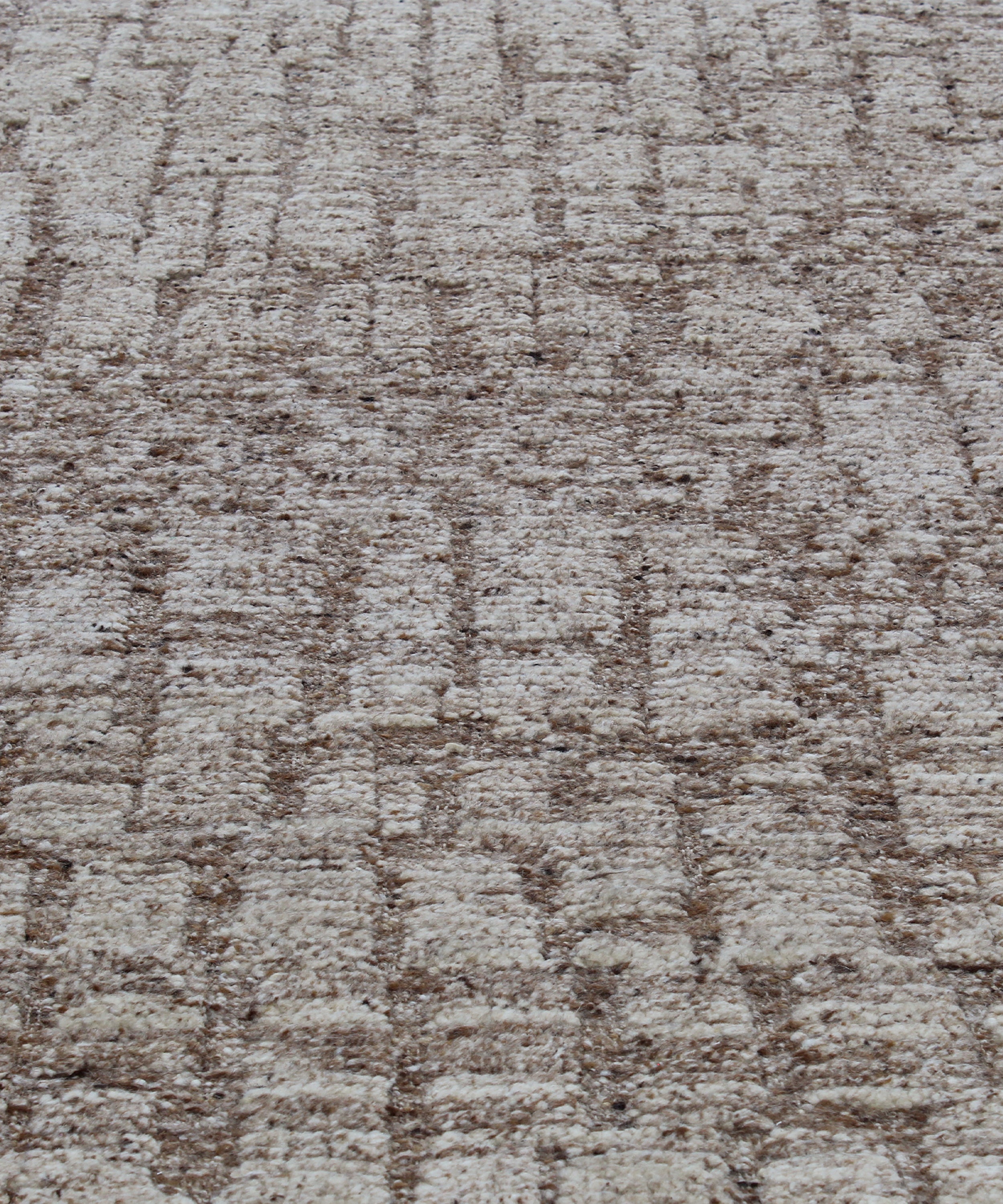 Contemporary Abstract Rug in Earthy Taupe and Stone