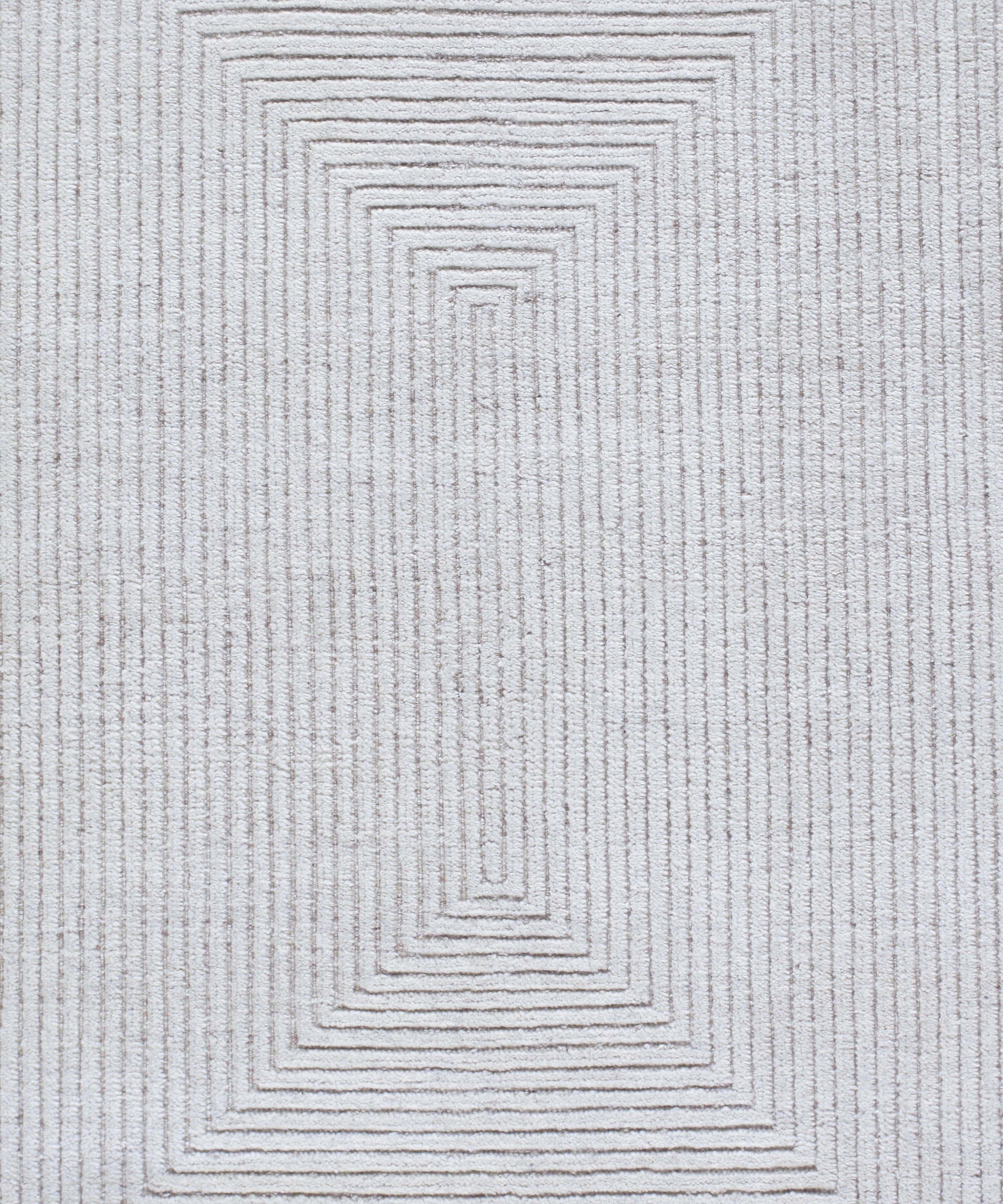 Minimalist Geometric Rug in Cool Silver and Graphite