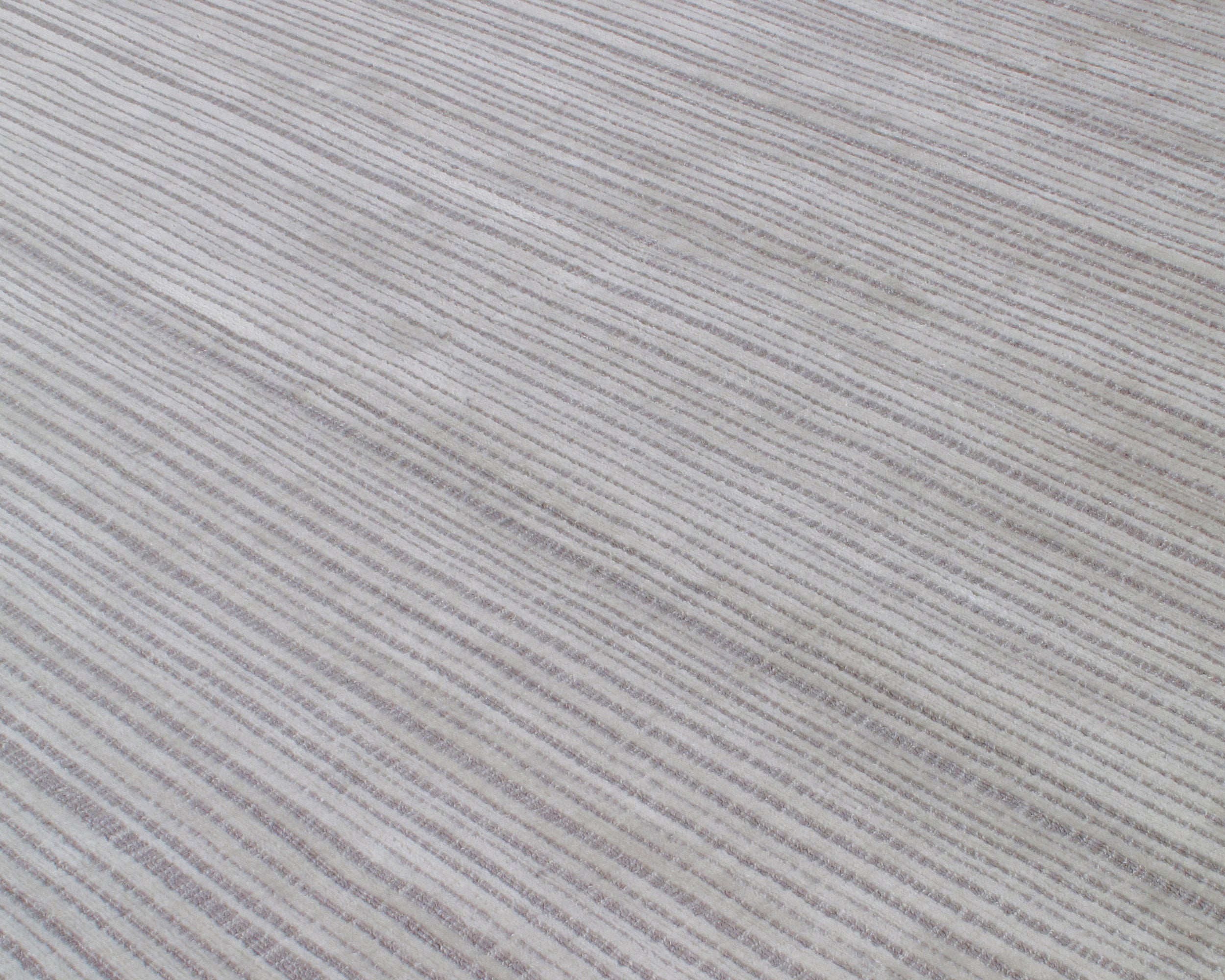 Contemporary Linear Weave Rug in Cool Graphite Grey