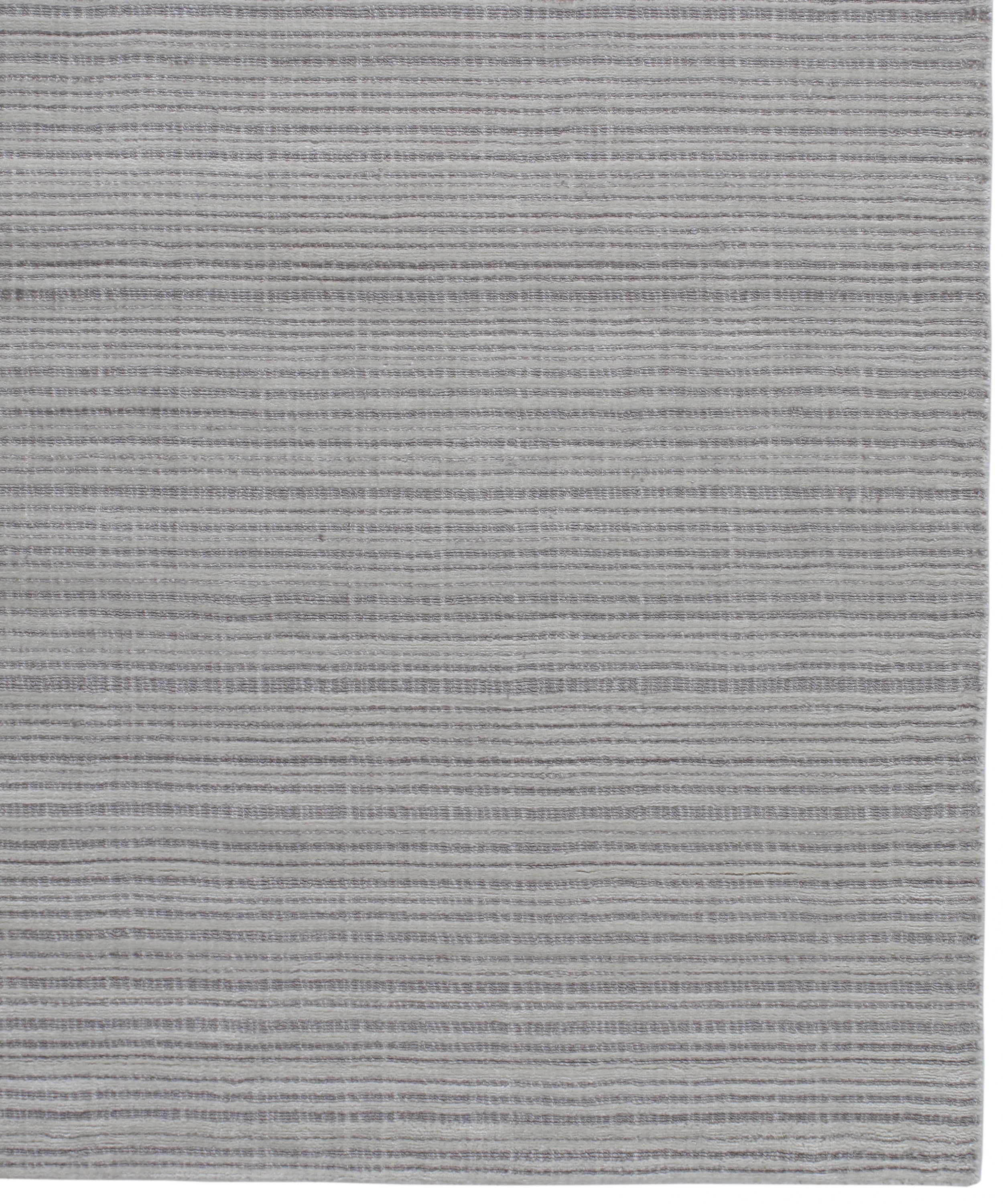 Contemporary Linear Weave Rug in Cool Graphite Grey