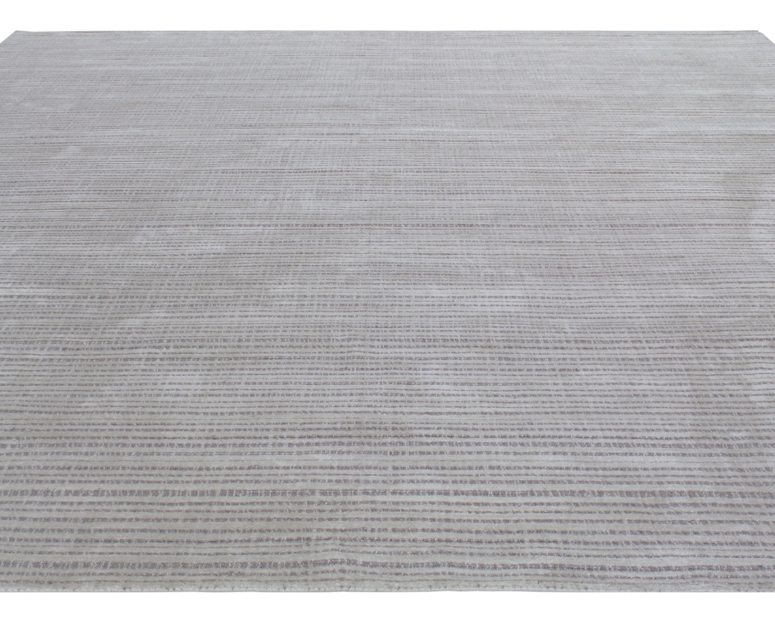 Contemporary Linear Weave Rug in Cool Graphite Grey